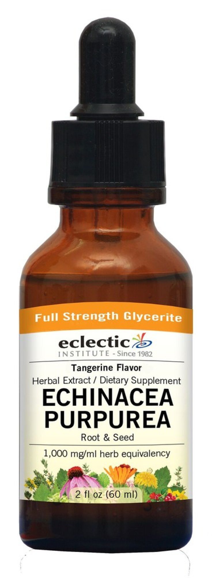 Eclectic Herb Echinacea Purpurea-Tangerine No Alcohol Glycerite 2 oz Liquid