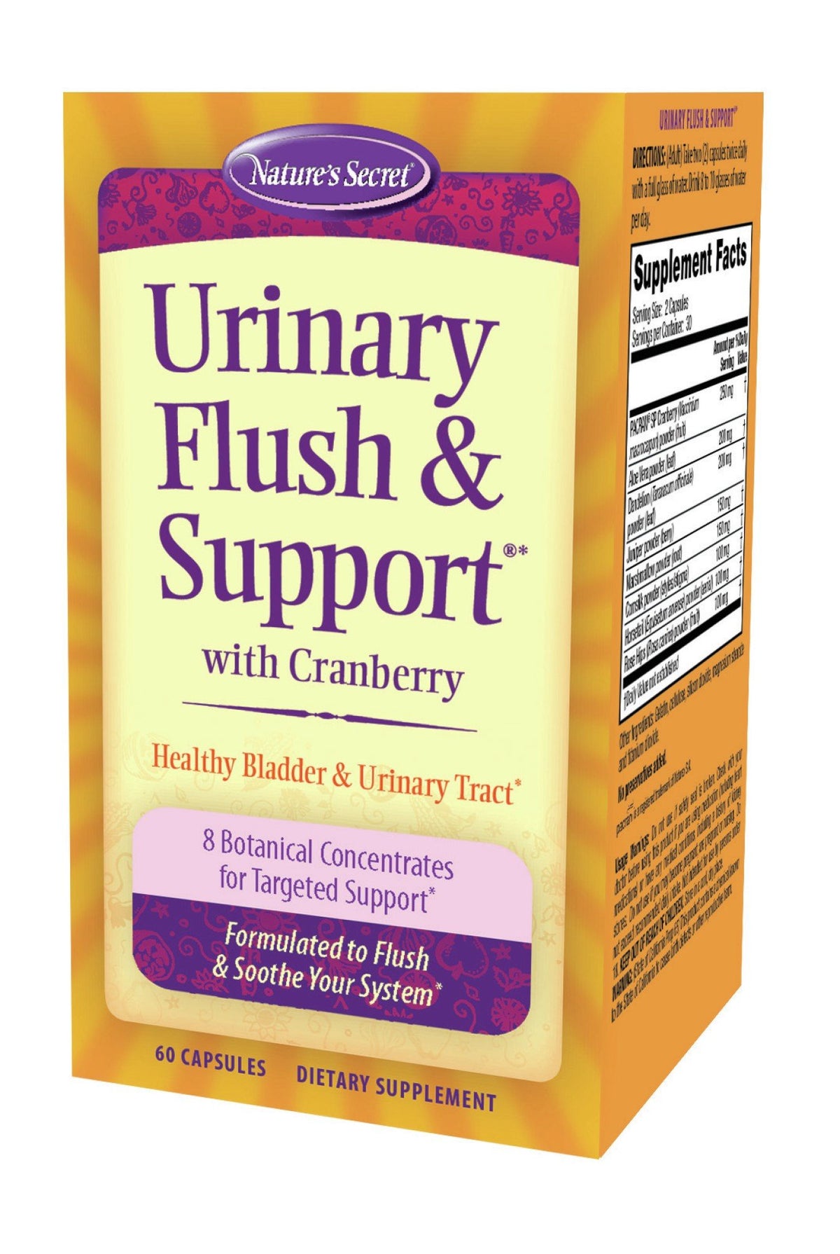 Nature's Secret Urinary Flush &amp; Support with Cranberry 60 Capsule