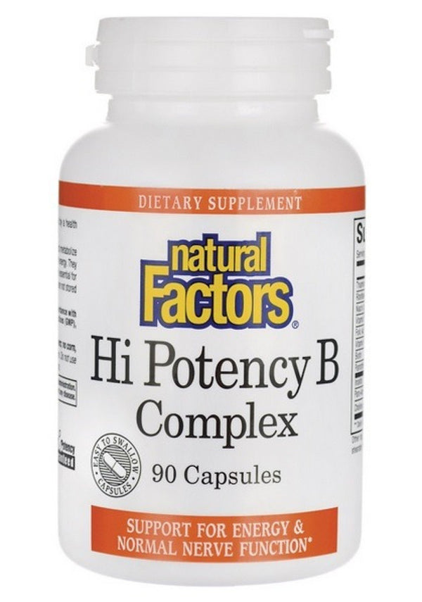 Natural Factors Hi Potency B Complex 50mg 90 Capsule - Healthy Planet ...