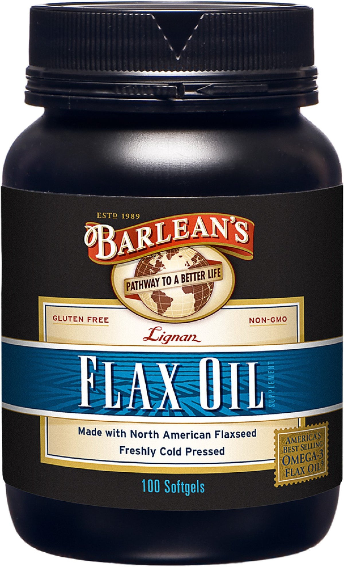 Barlean&#39;s Lignan Flax Oil 100 Softgels