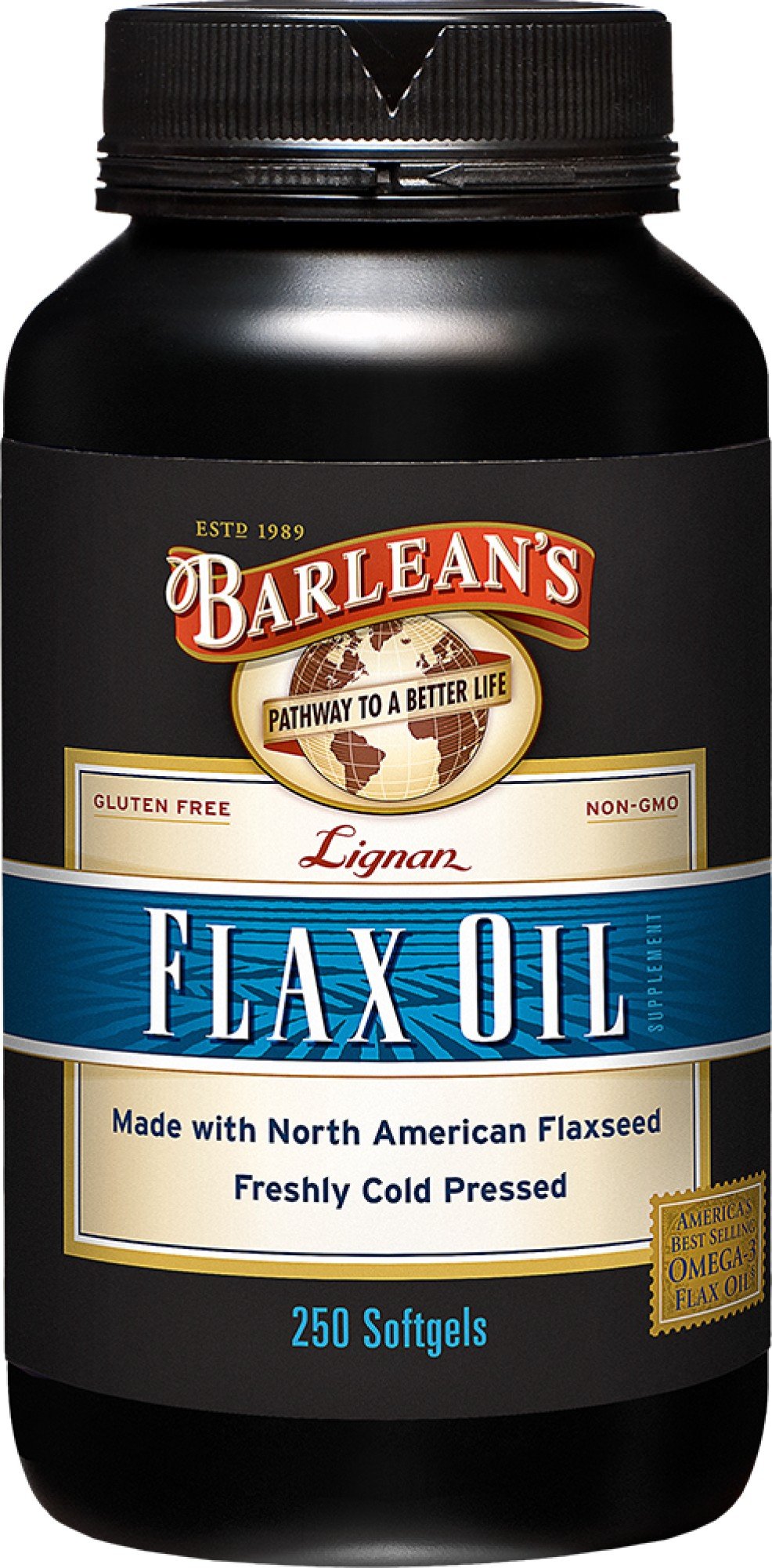 Barlean's Lignan Rich Flax Oil 250 Softgels