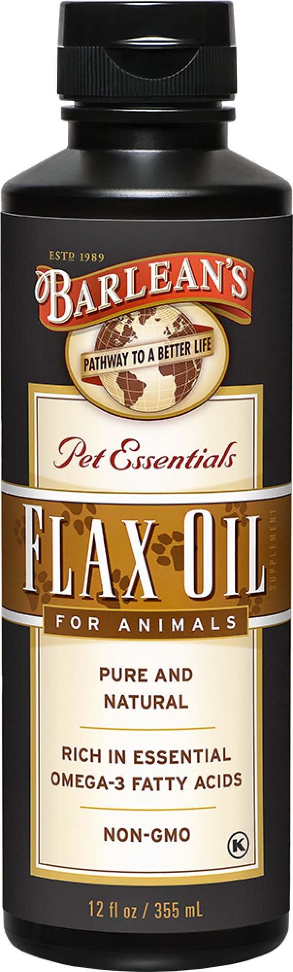 Barlean&#39;s Flax Oil For Animals 12 oz Liquid