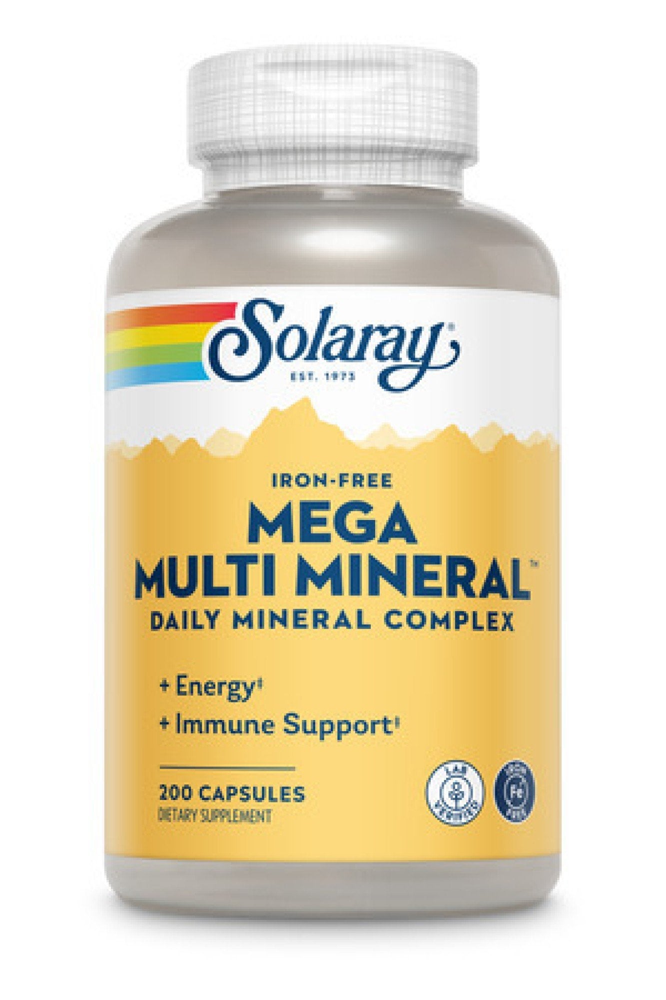 Solaray Iron Free Mega Multi Mineral 200 Capsule