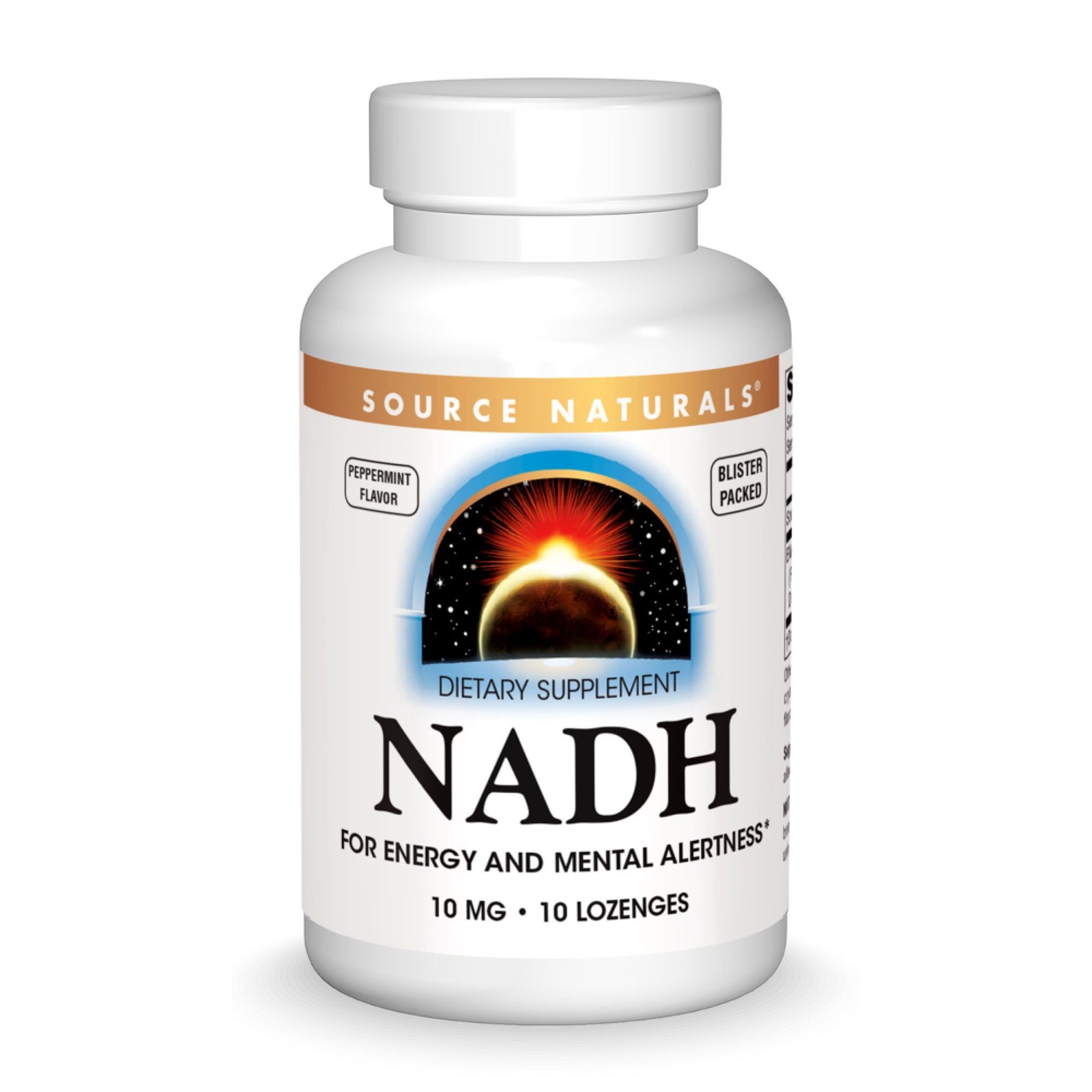 Source Naturals, Inc. ENADAlert - Stabilized NADH 10mg pepermint sublingual 10 Tablet