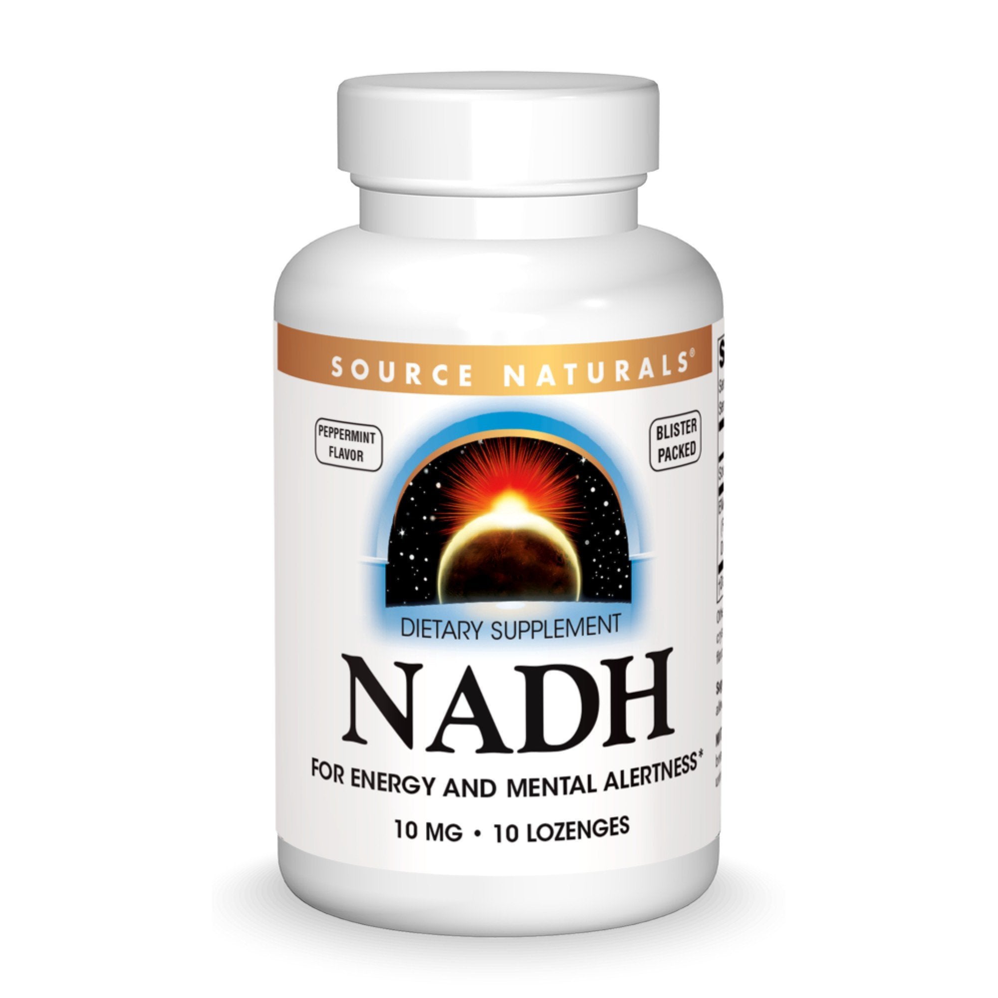 Source Naturals, Inc. ENADAlert - Stabilized NADH 10mg pepermint sublingual 10 Tablet