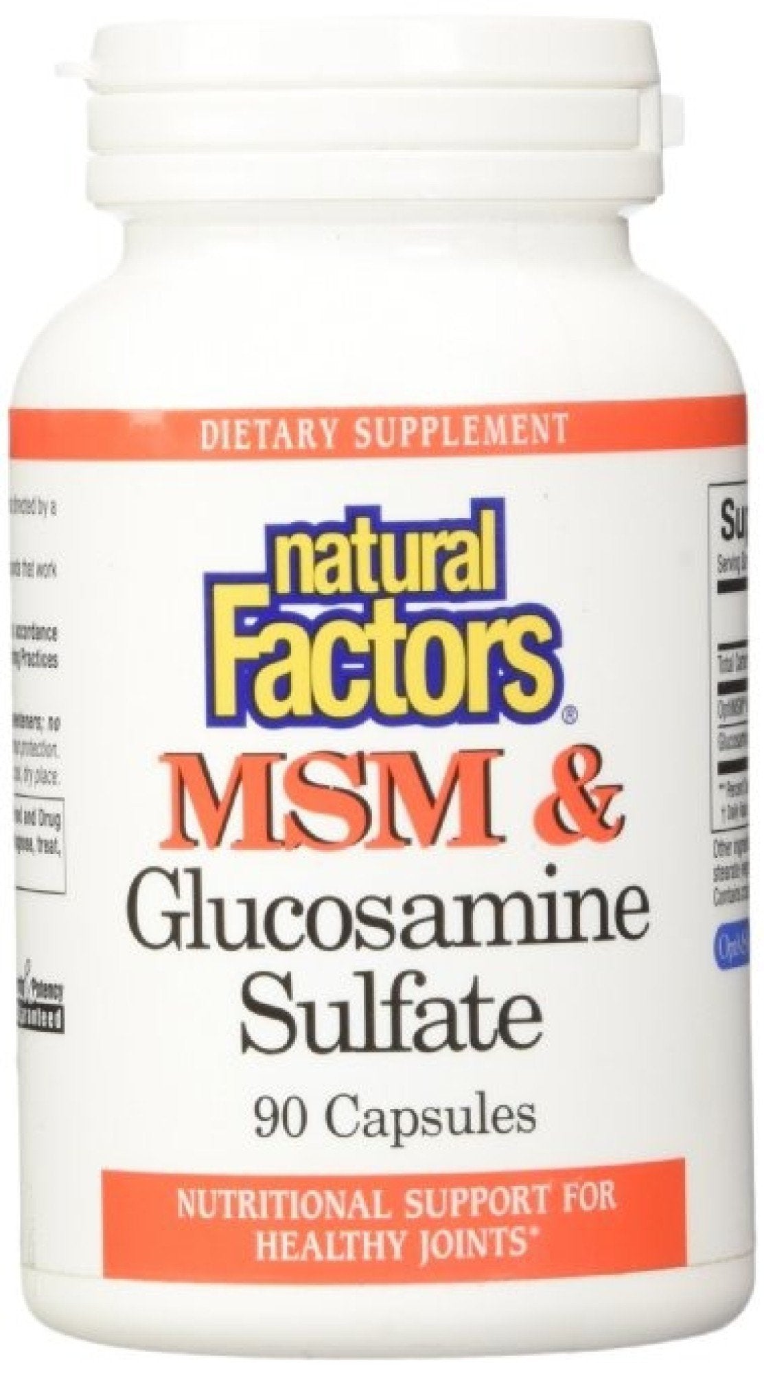 Natural Factors MSM 500mg/Glucosamine 375mg 90 Capsule