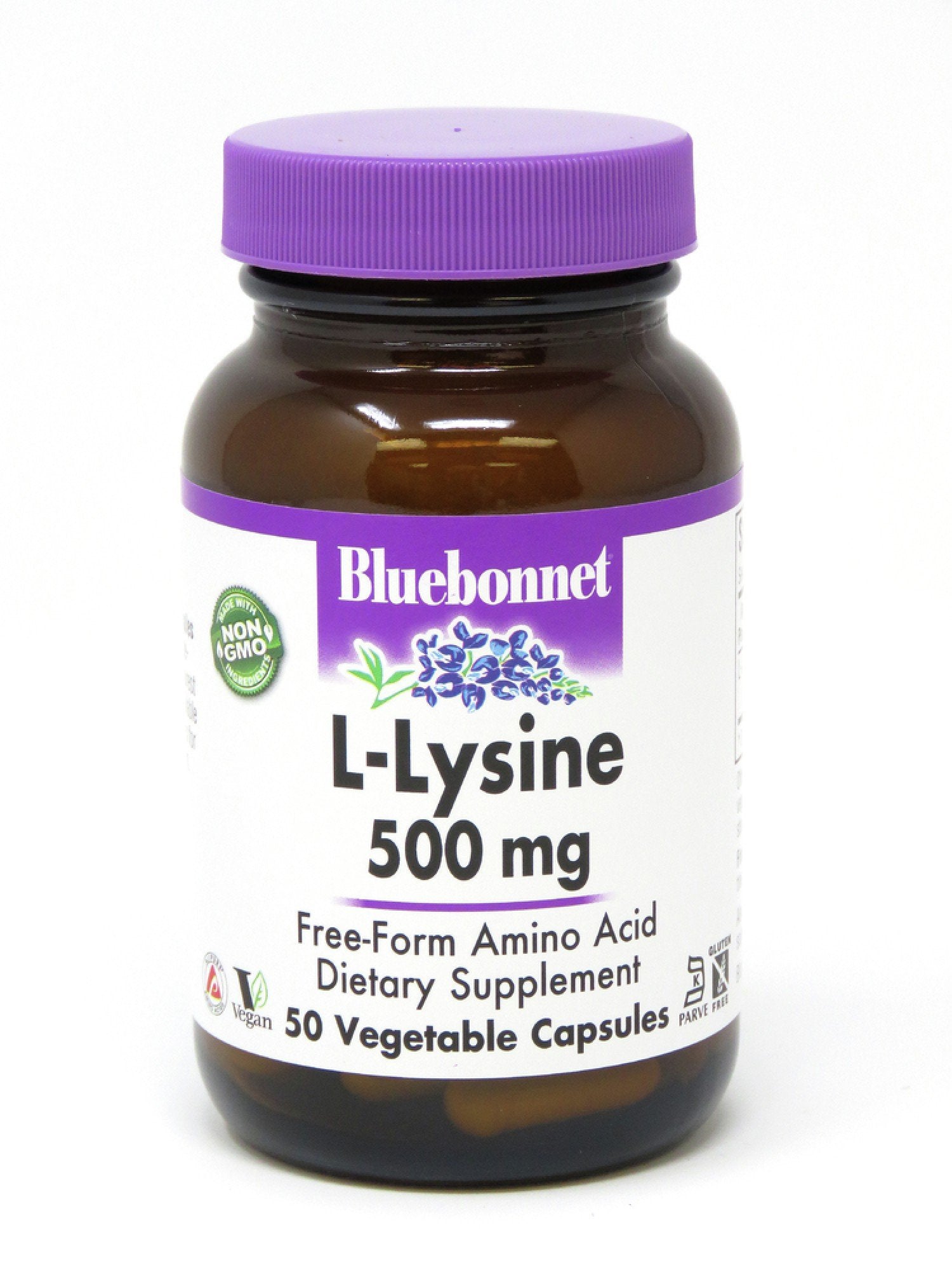 Bluebonnet L-Lysine 500mg 50 VegCaps