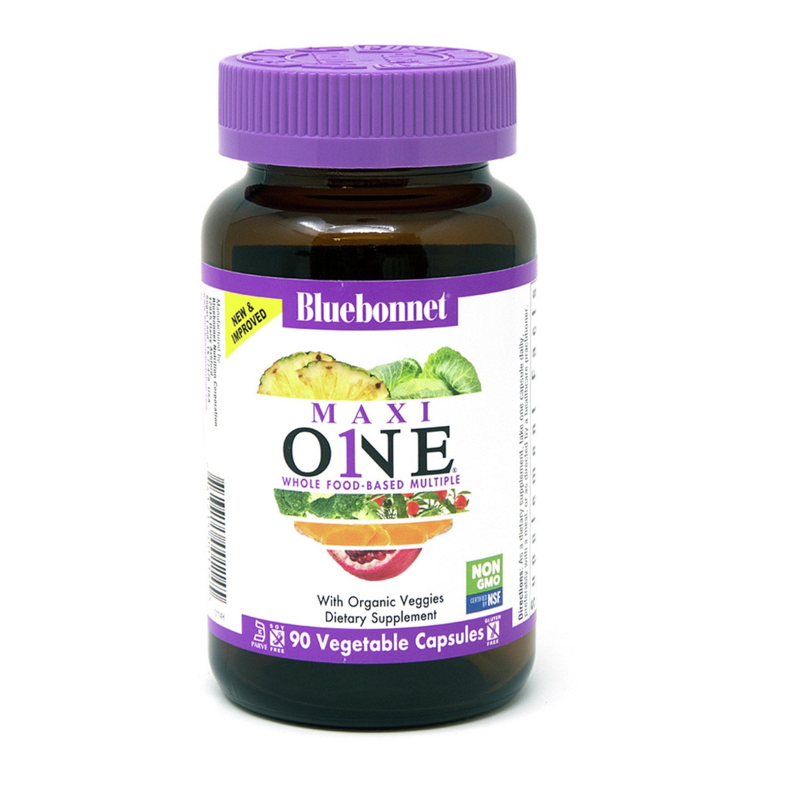 Bluebonnet Maxi One Whole Food-Based With Iron 90 VegCap