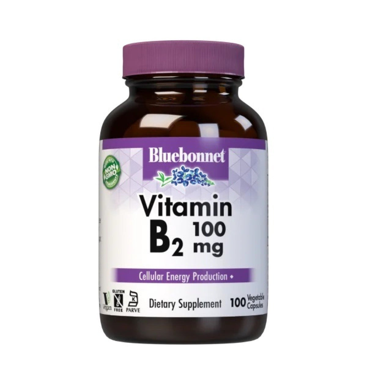 Bluebonnet Vitamin B-2 100mg 100 VegCaps