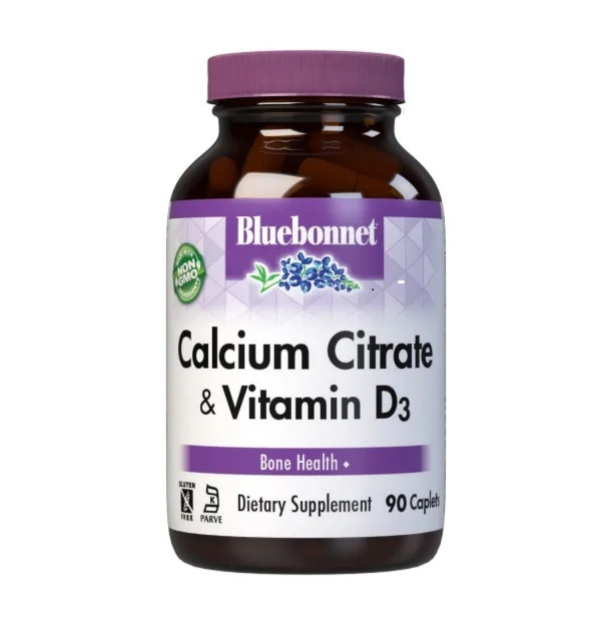 Bluebonnet Calcium Citrate Plus Vitamin D3 90 Caplet