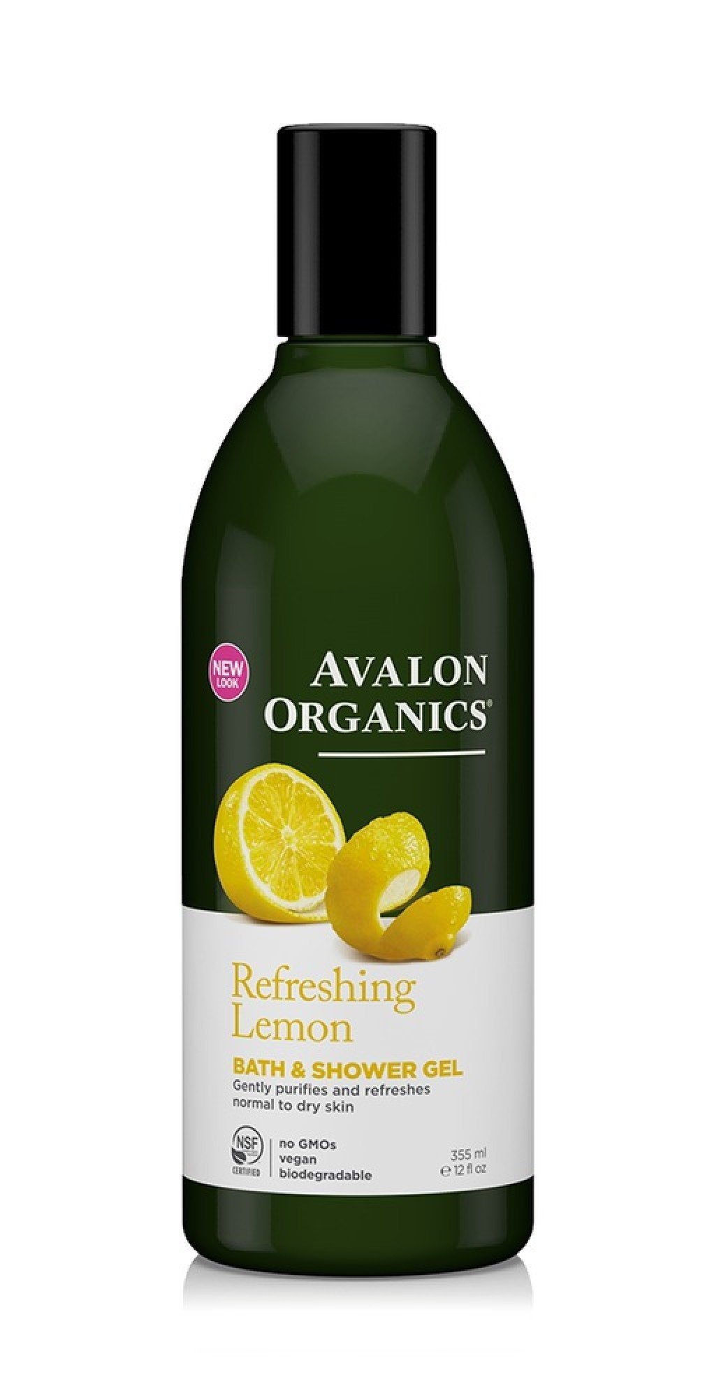 Avalon Organics Refreshing Lemon Bath &amp; Shower Gel 12 oz Liquid