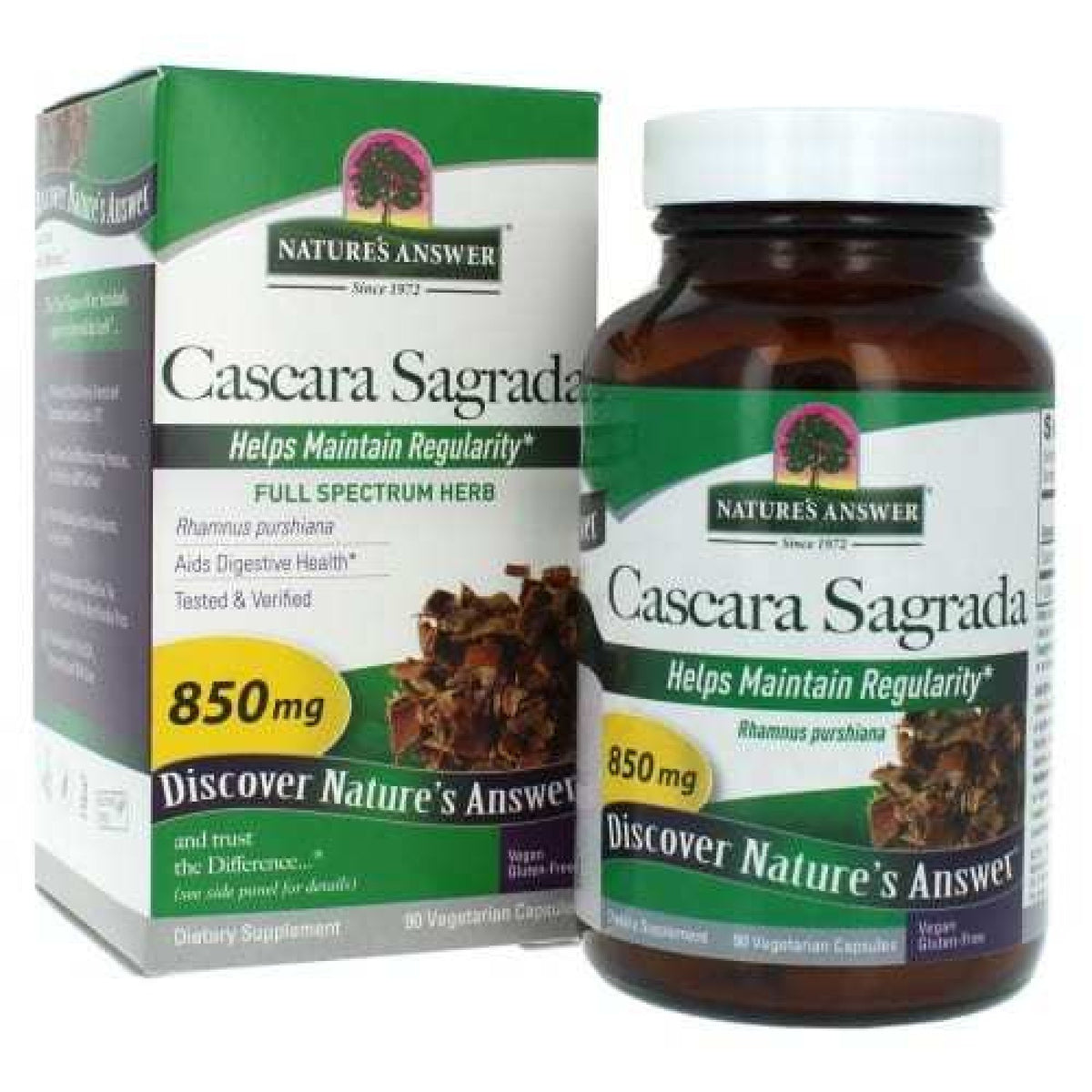 Nature&#39;s Answer Cascara Sagrada Bark 90 Capsule