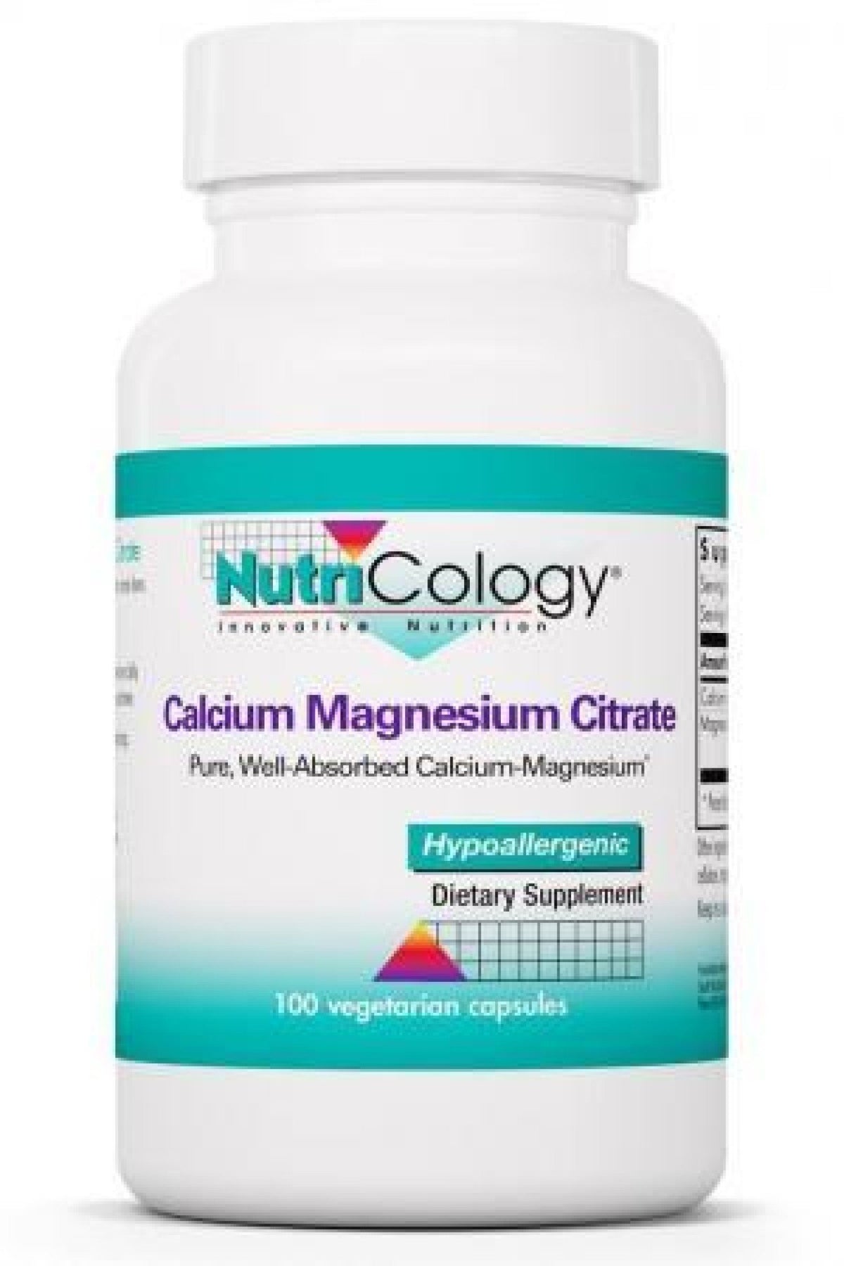 Nutricology Calcium Magnesium Citrate 100 VegCap