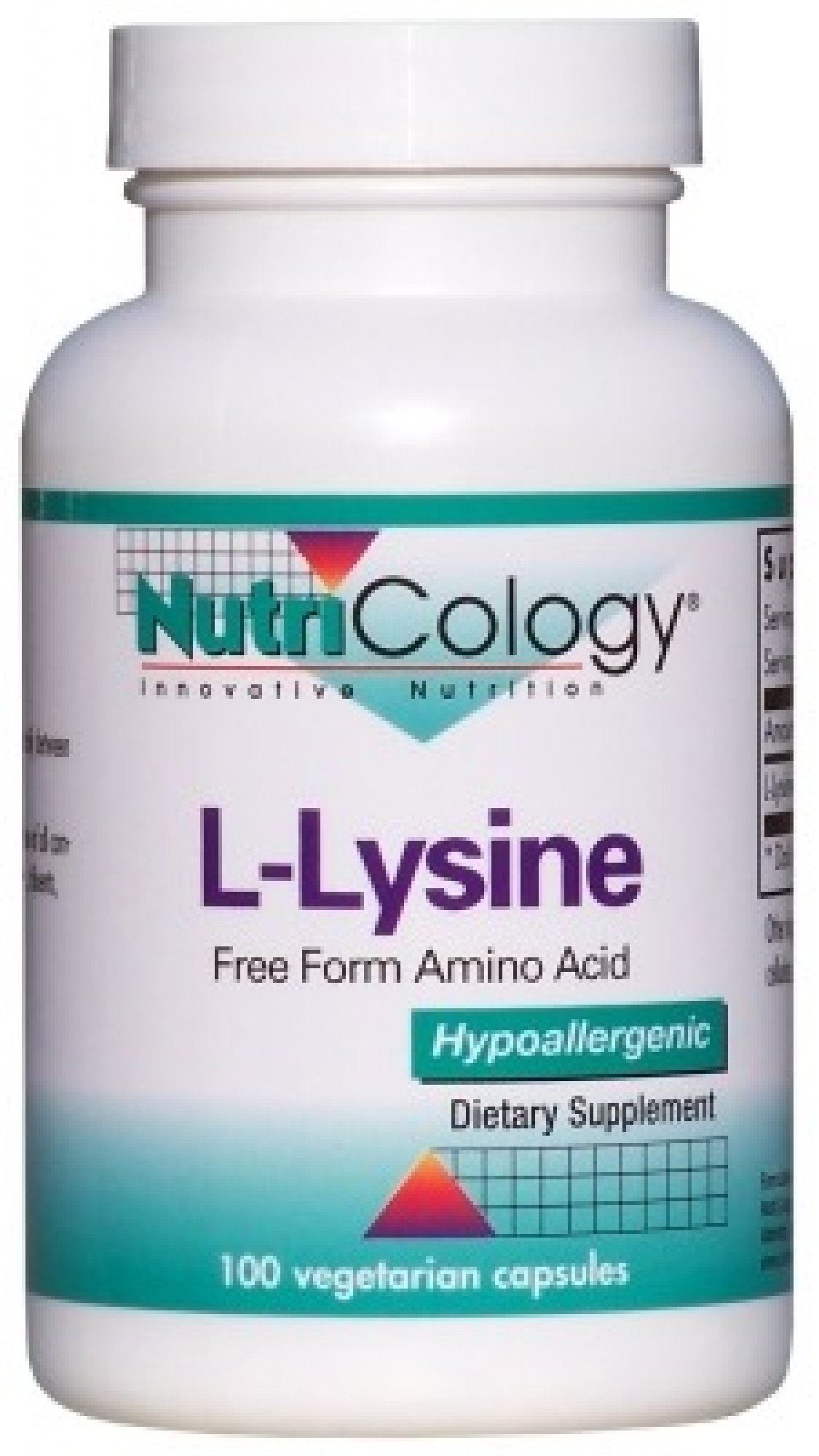 Nutricology L-Lysine 500mg 100 VegCap