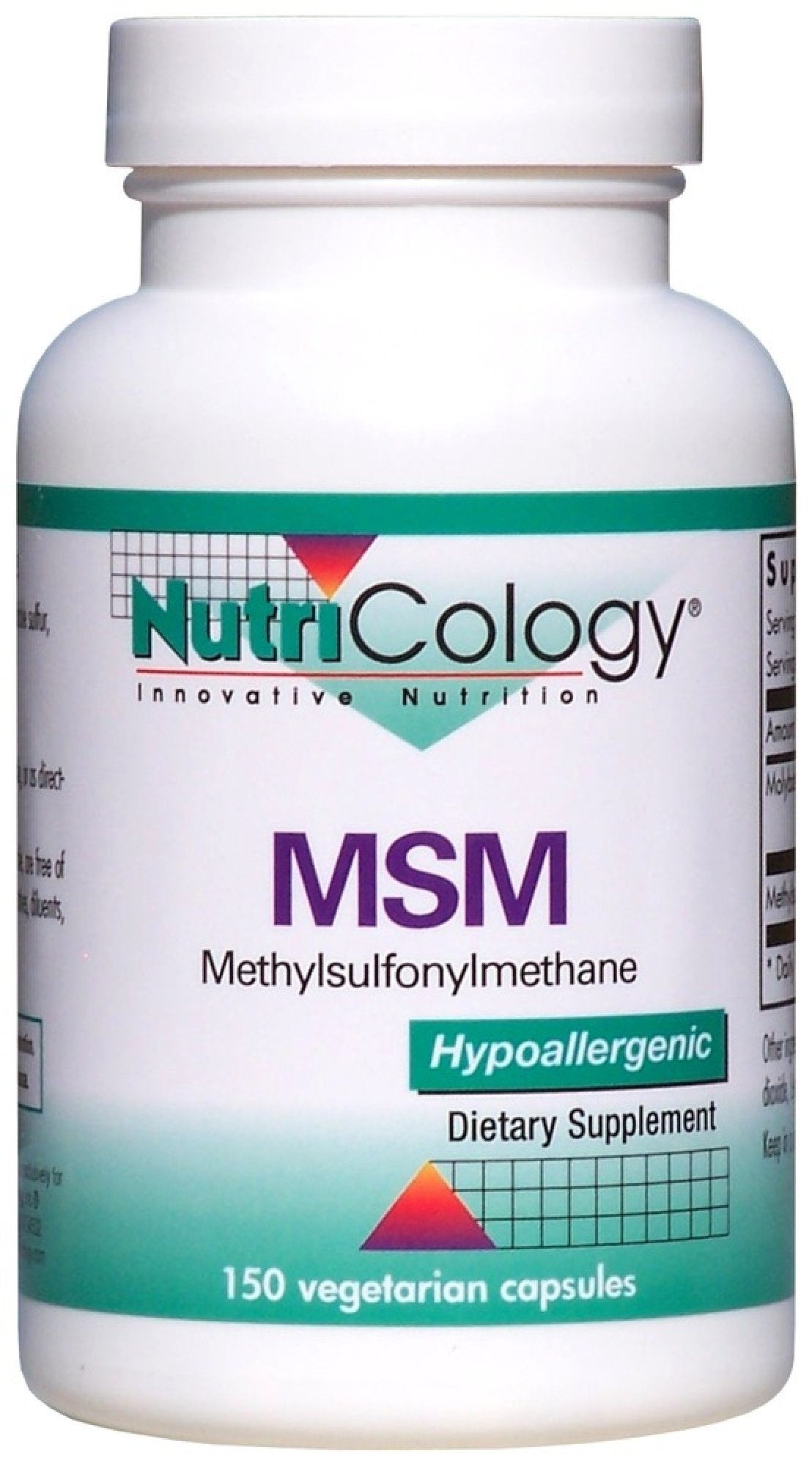 Nutricology MSM Methylsulfonylmethane 500mg 150 VegCap