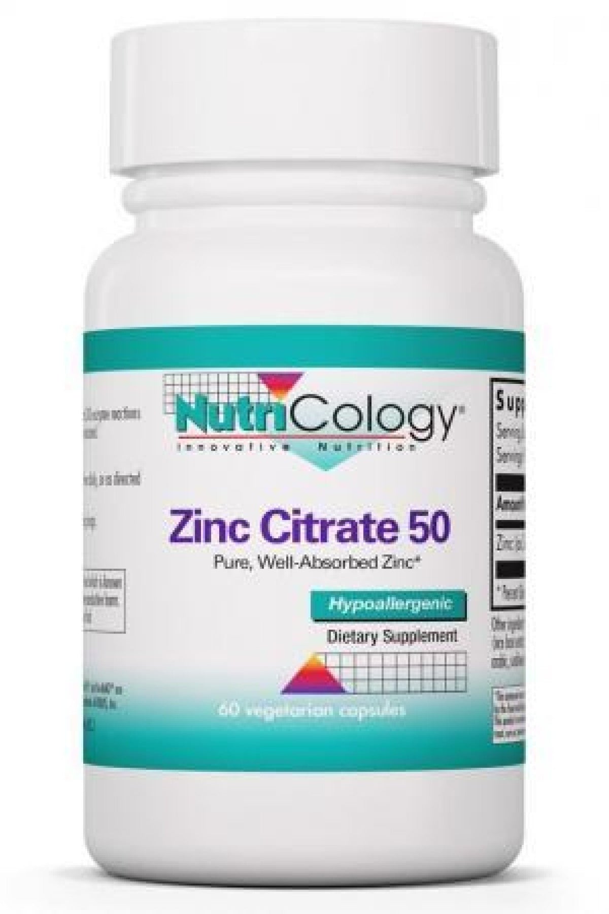 Nutricology Zinc Citrate 50 mg 60 VegCap