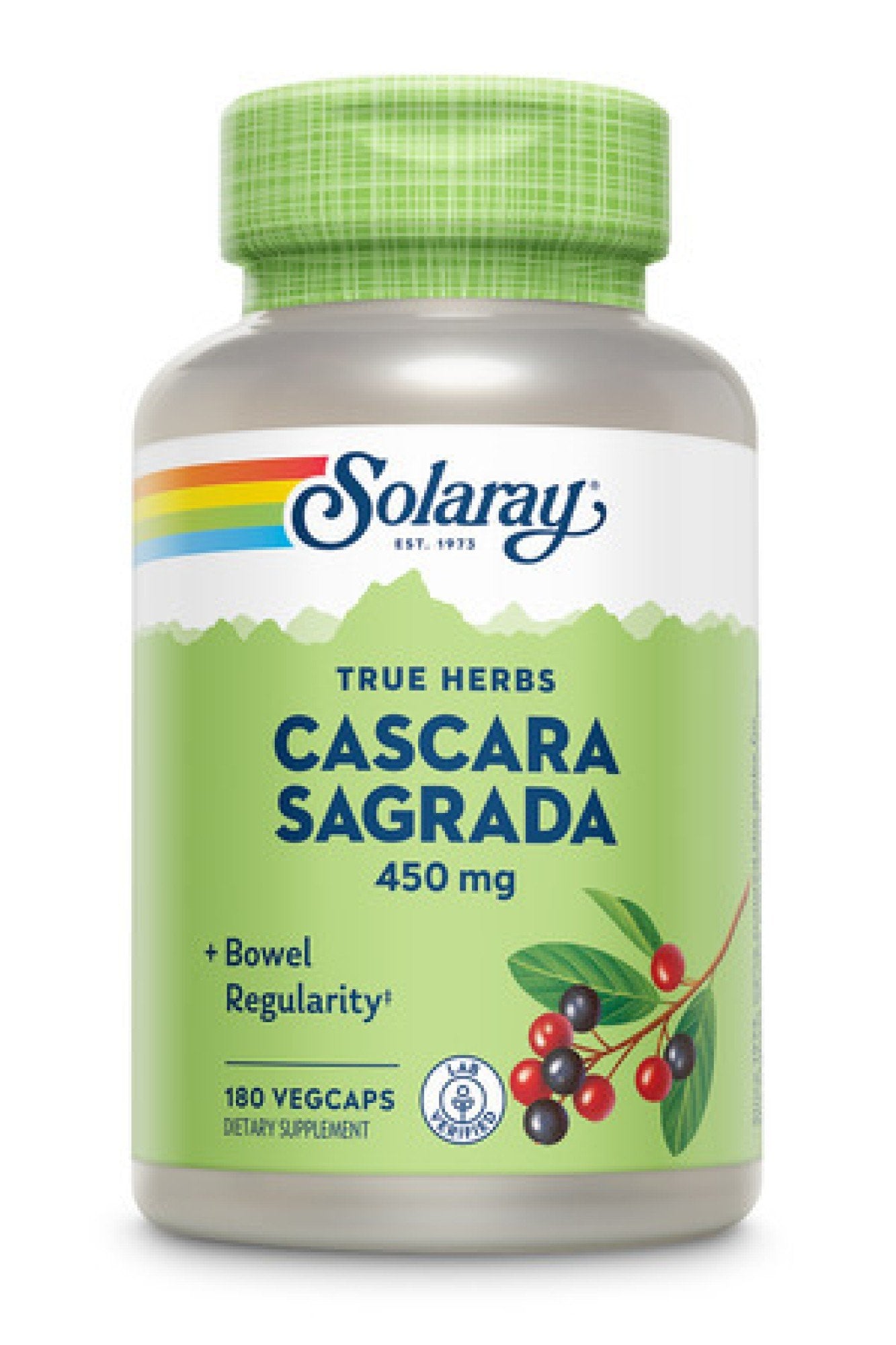 Solaray Cascara Sagrada 450mg 180 VegCap