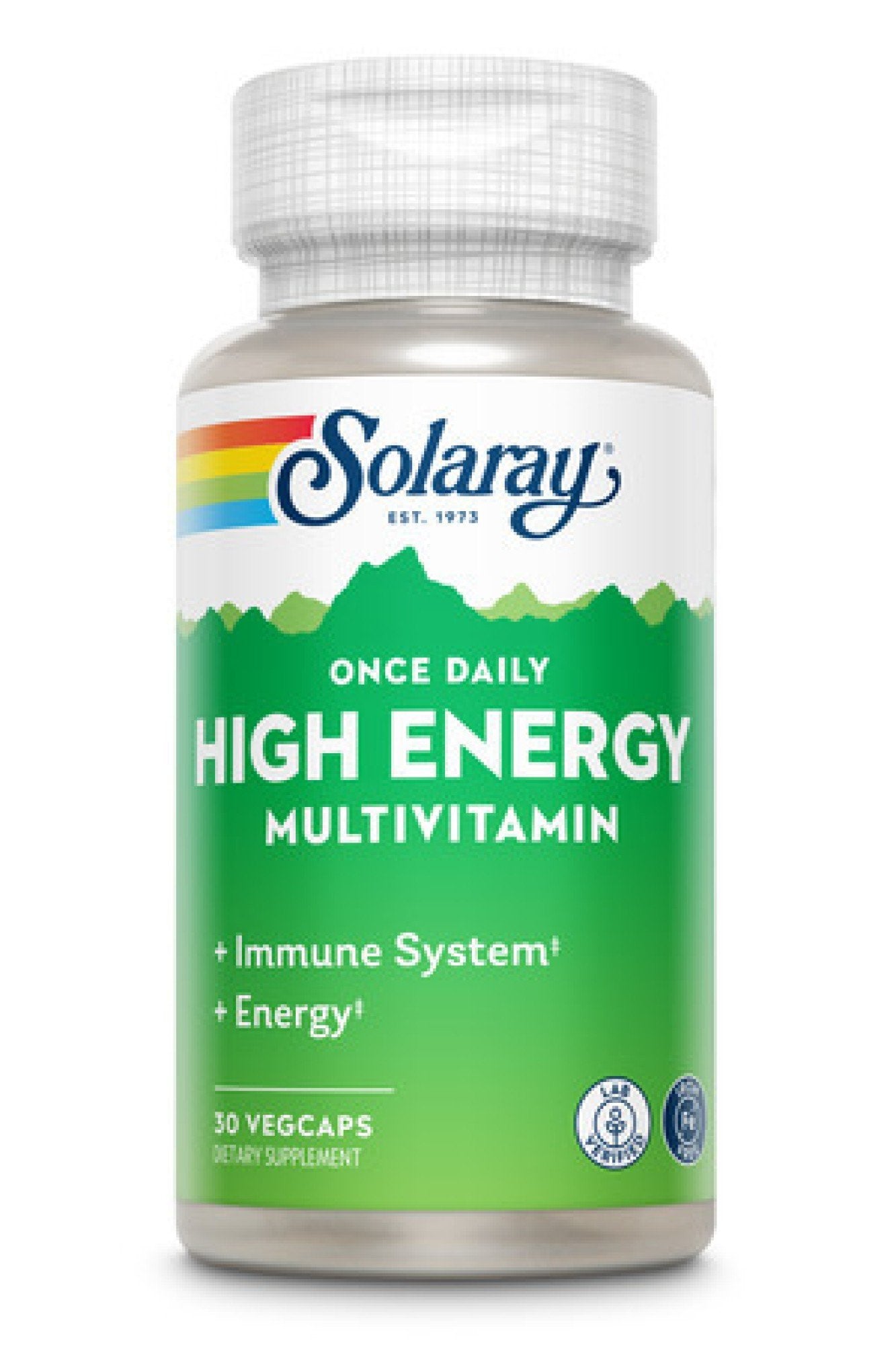 Solaray Once Daily High Energy Iron Free 30 VegCaps