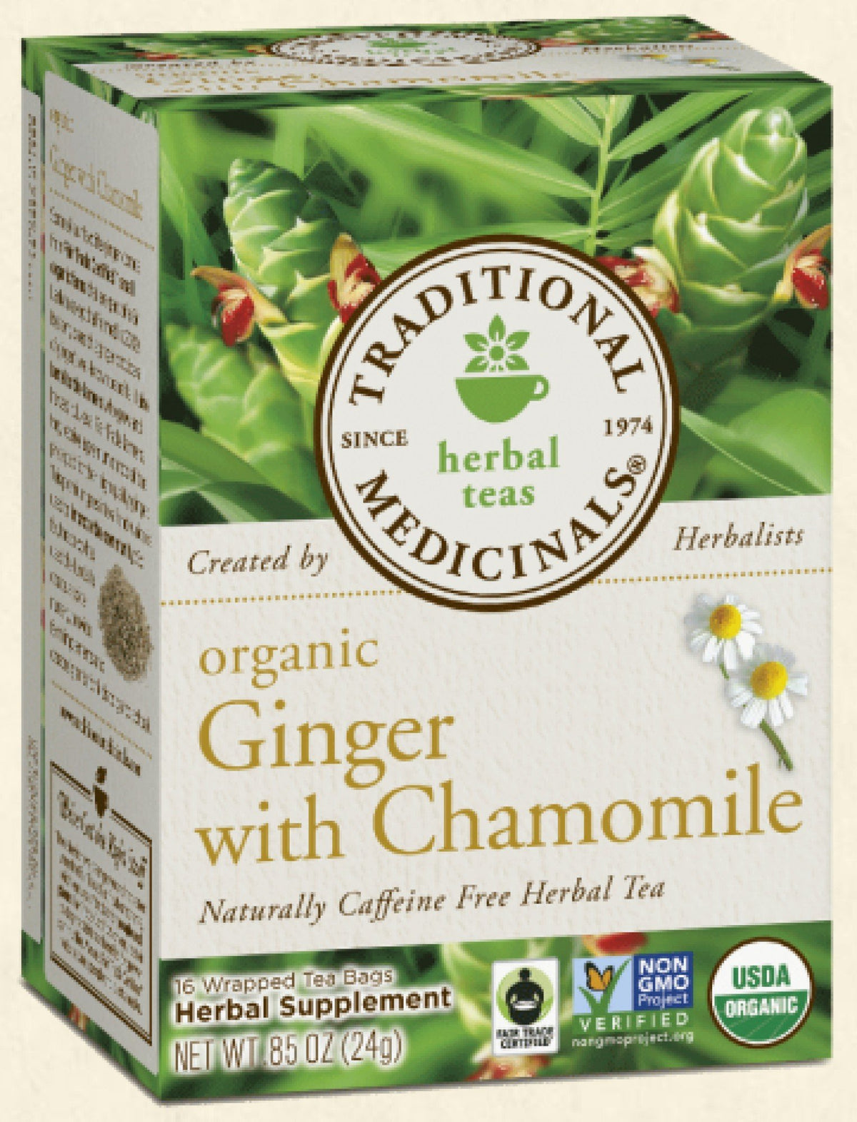 Traditional Medicinals Traditional Blends Tea&#39;s-Organic Golden Ginger 16 Bag