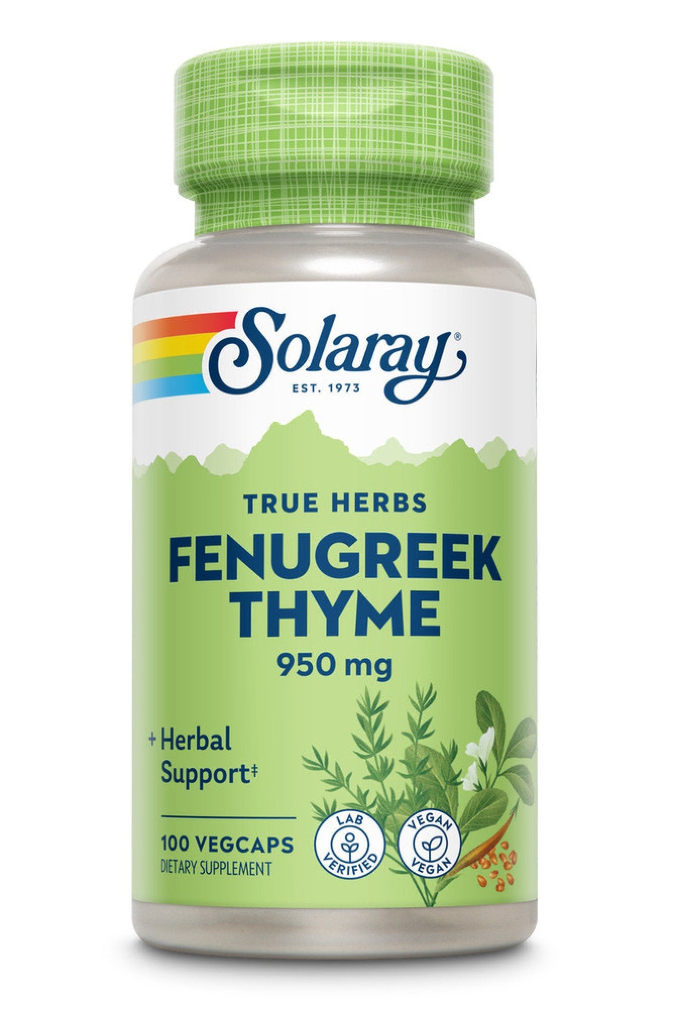 Solaray Fenugreek and Thyme 100 VegCap