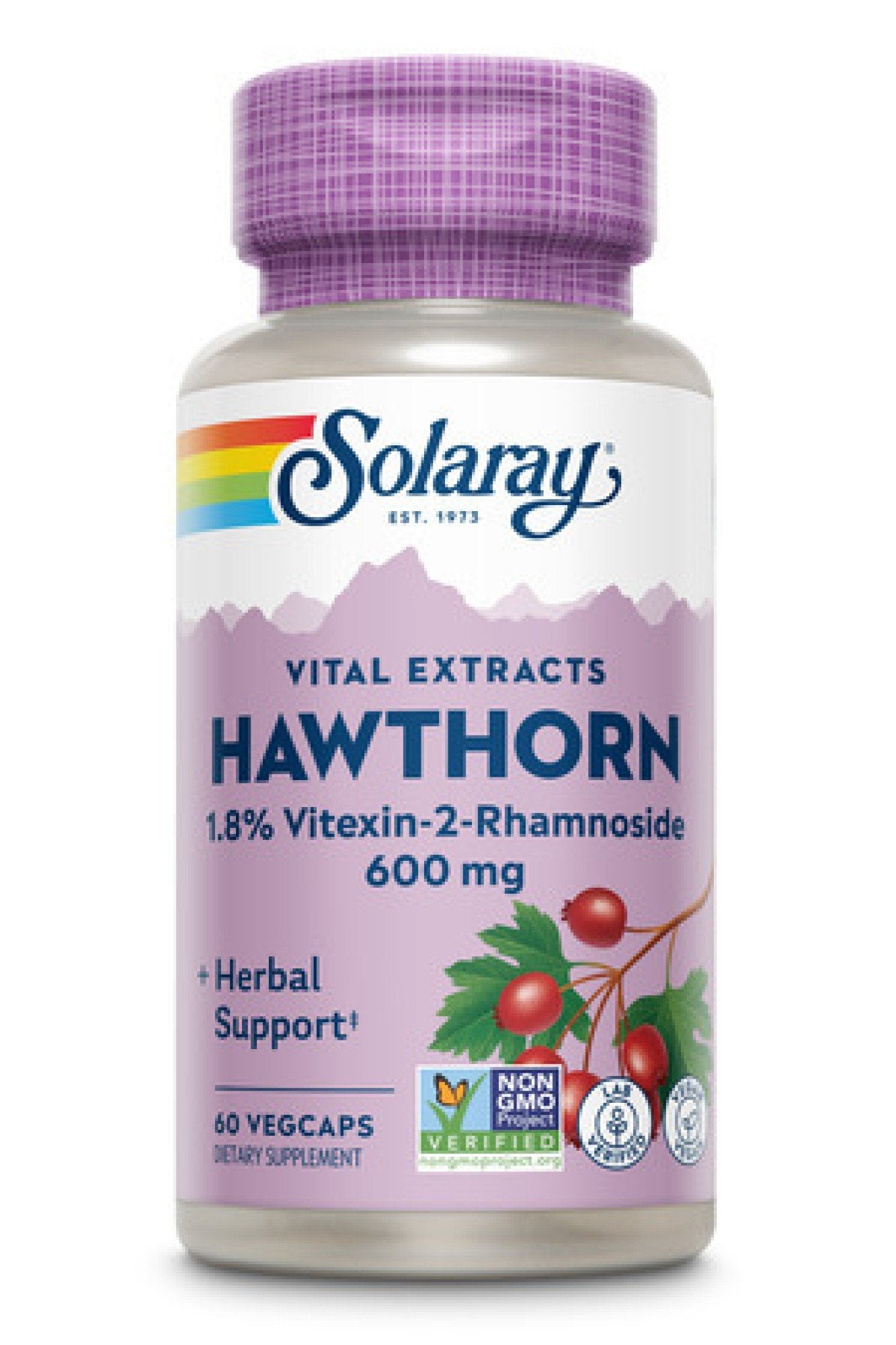 Solaray Hawthorn Two Daily 300mg 60 VegCap