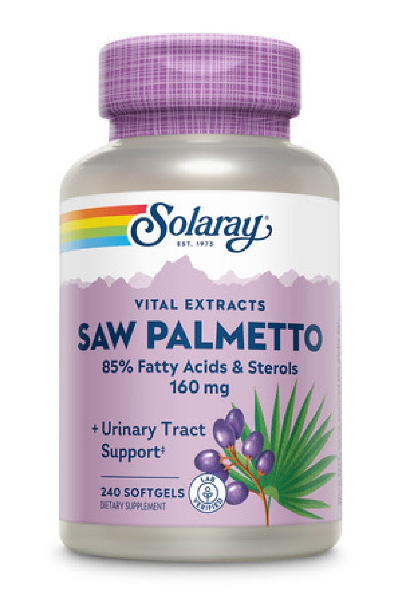 Solaray Saw Palmetto Berry Extract 160mg 240 Softgel