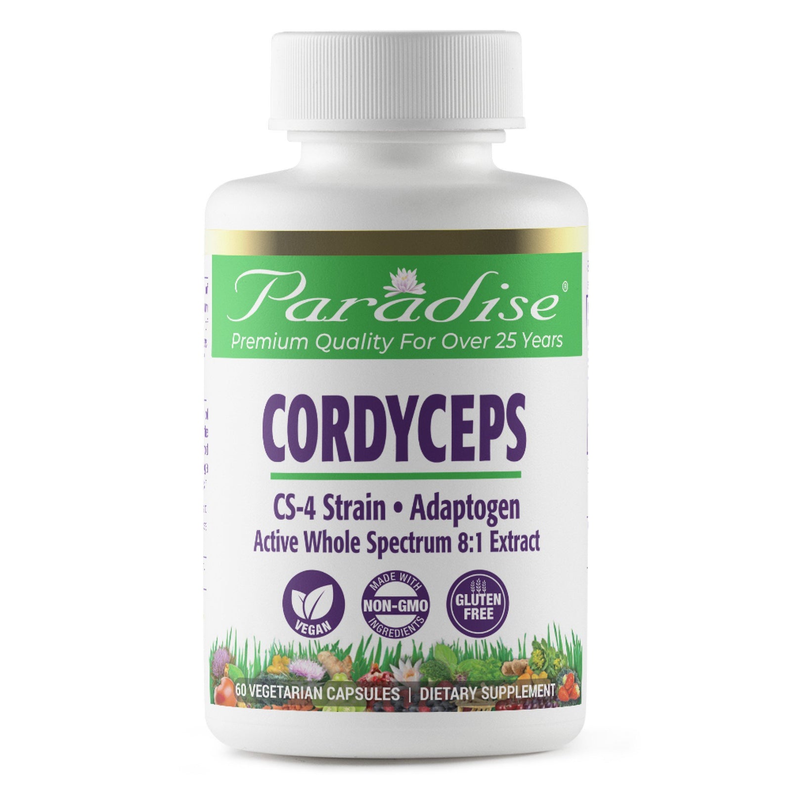Paradise Herbs Cordyceps, Tibetan 60 VegCap