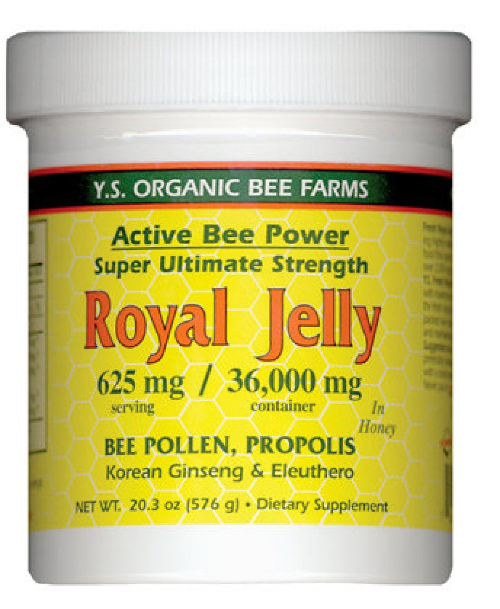 YS Eco Bee Farms Fresh Royal Jelly + Bee Pollen, Propolis, Ginseng, Honey Mix - 36,000mg 20.3 oz Liquid