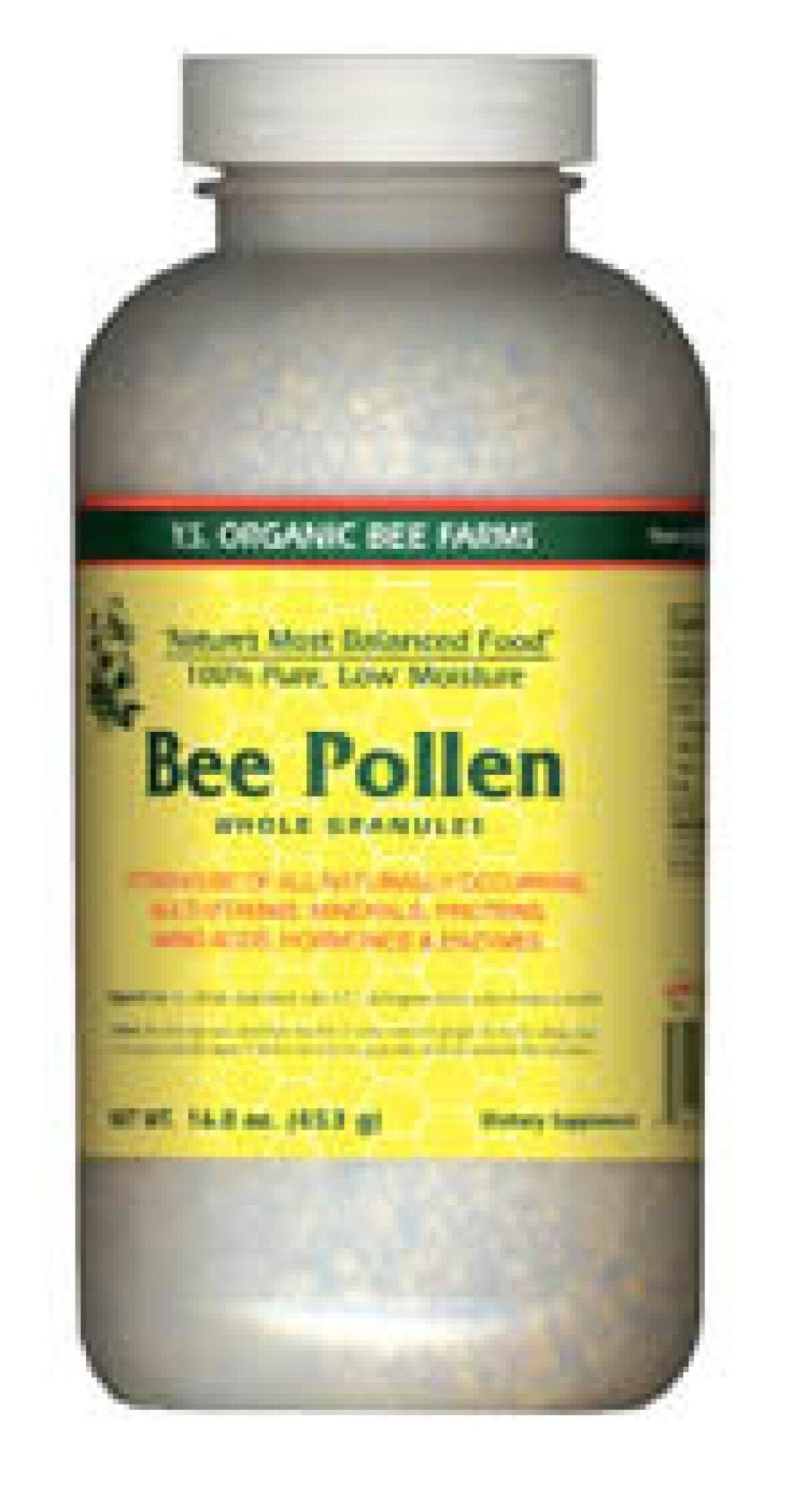 YS Eco Bee Farms Bee Pollen - Low Moisture Whole Granulars 16 oz Granules