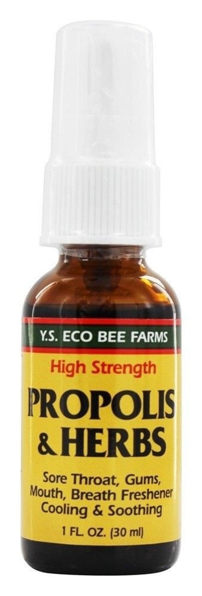 YS Eco Bee Farms Propolis & Herbs Throat Spray 1 oz Spray