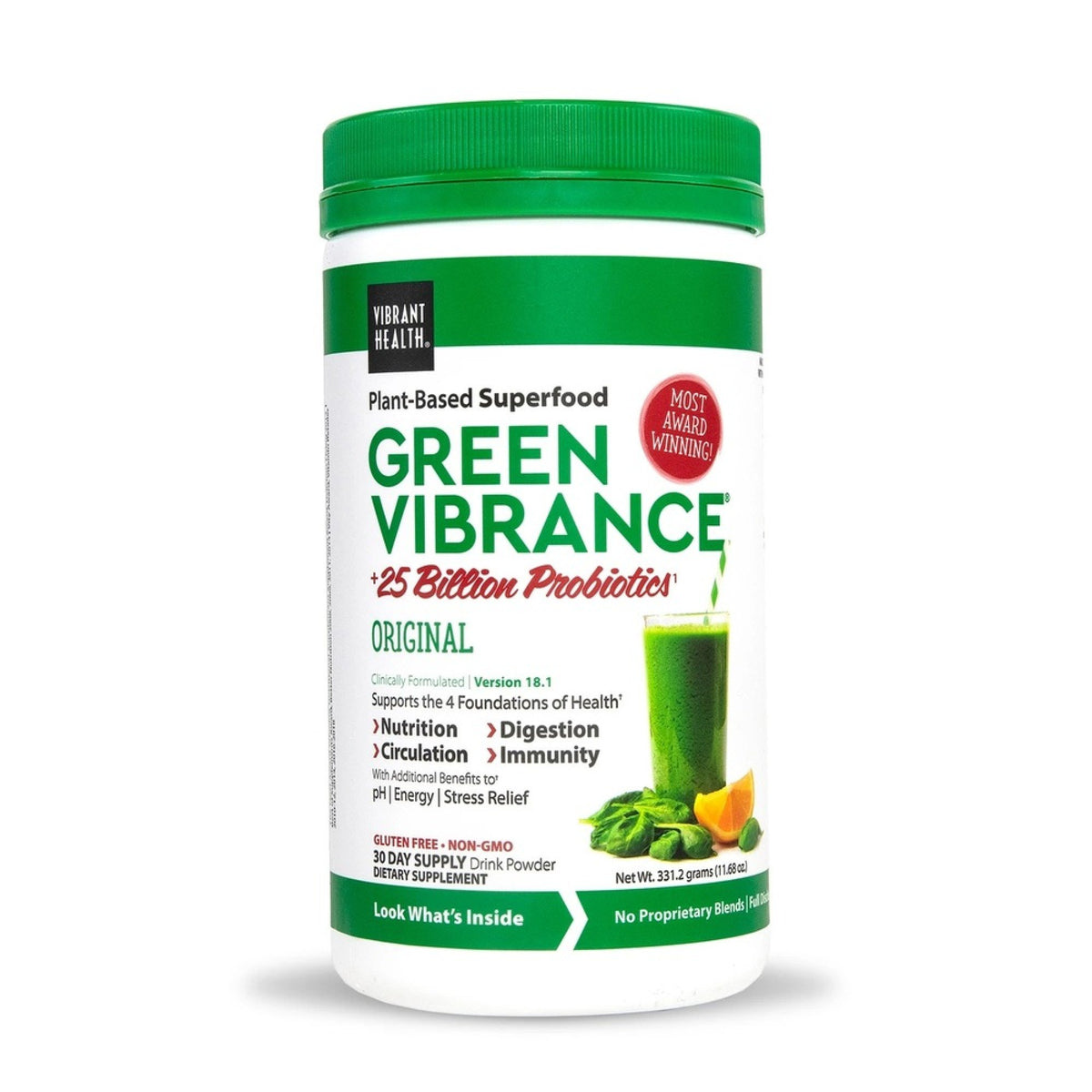 Vibrant Health Green Vibrance Powder-30 Day Supply 12 oz Powder