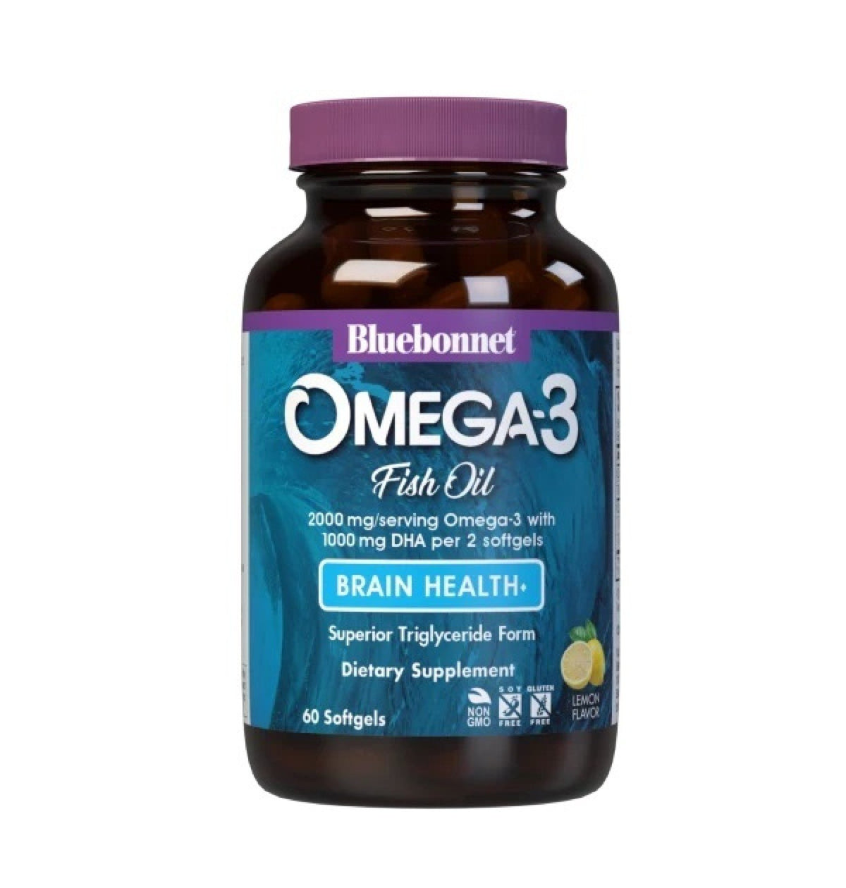 Bluebonnet Omega-3 Fish Oil Brain Health 60 Softgel