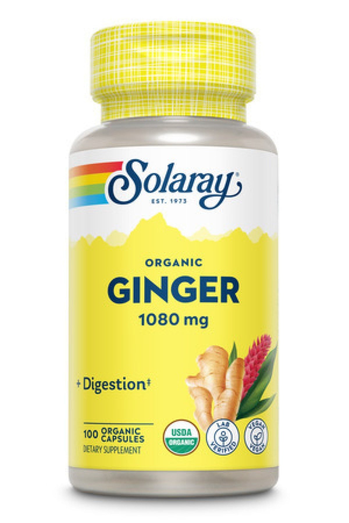 Solaray Organically Grown Ginger Root 540mg 100 Capsule