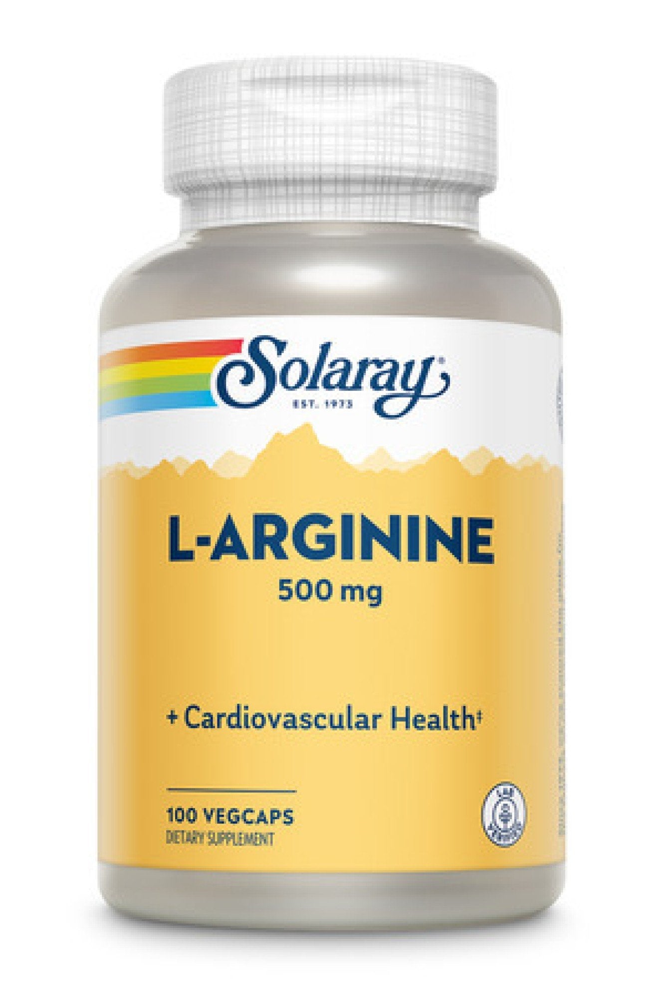 Solaray Free Form L-Arginine 500mg 100 VegCaps