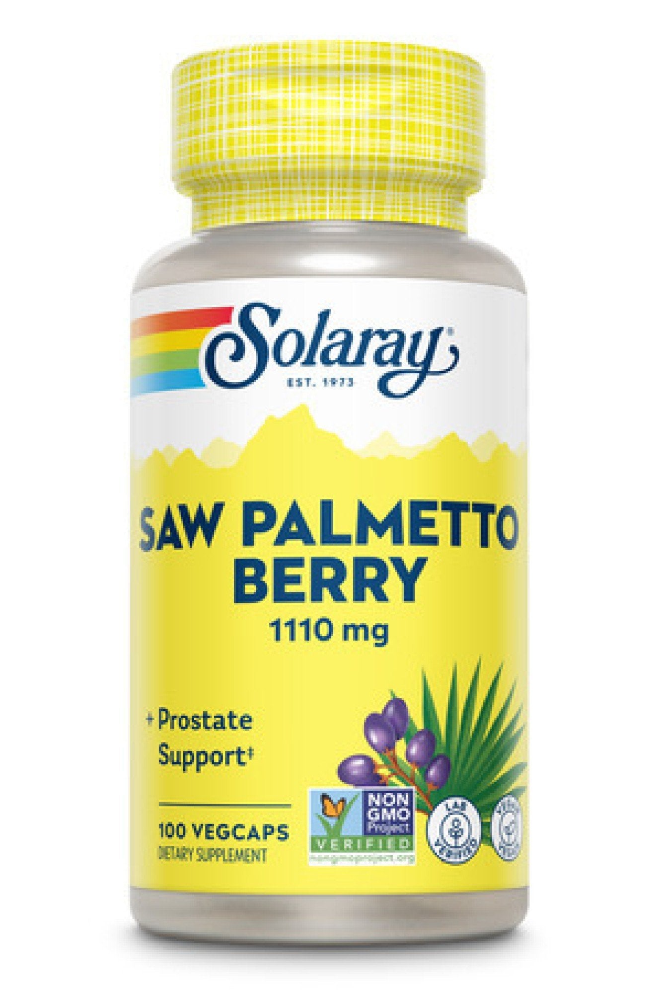 Solaray Organically Grown Saw Palmetto Berry 555mg 100 Capsule