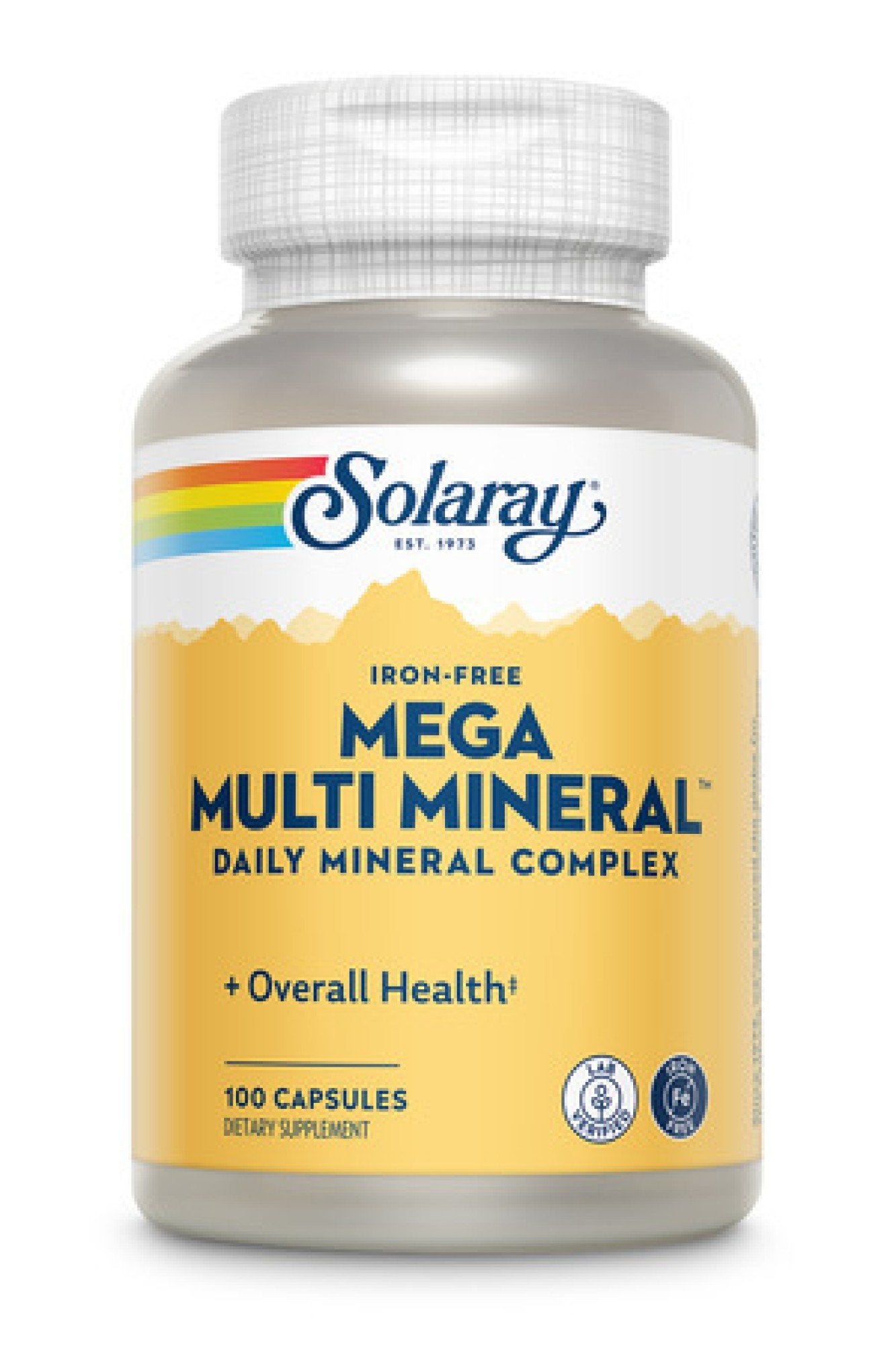 Solaray Mega Multi Mineral Iron-Free 100 Capsule