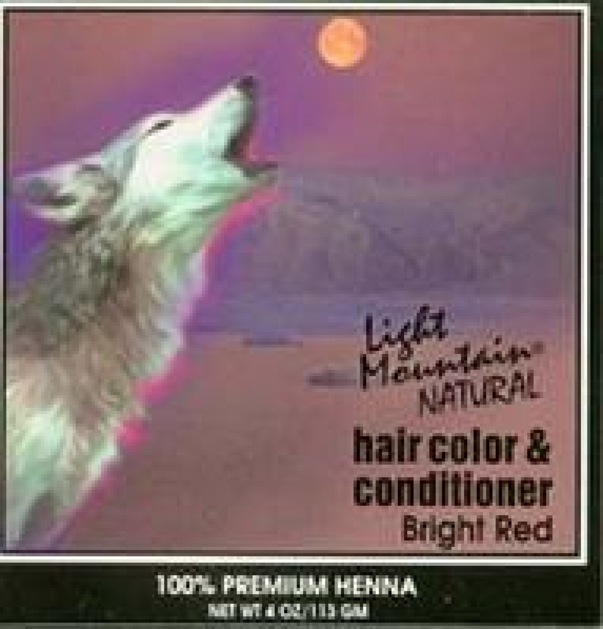 Light Mountain Hair Color & Conditioner- Bright Red 4 oz Powder