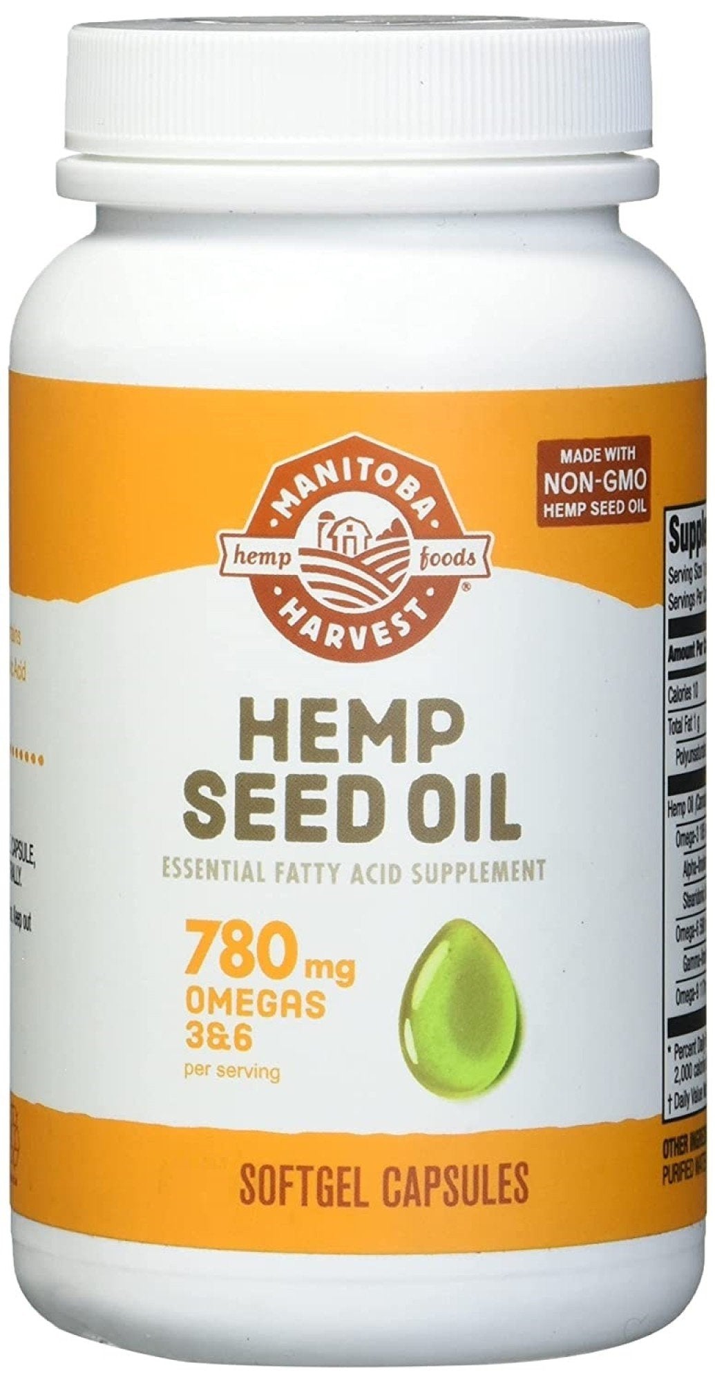Manitoba Harvest Hemp Seed Oil 780mg 60 Capsule