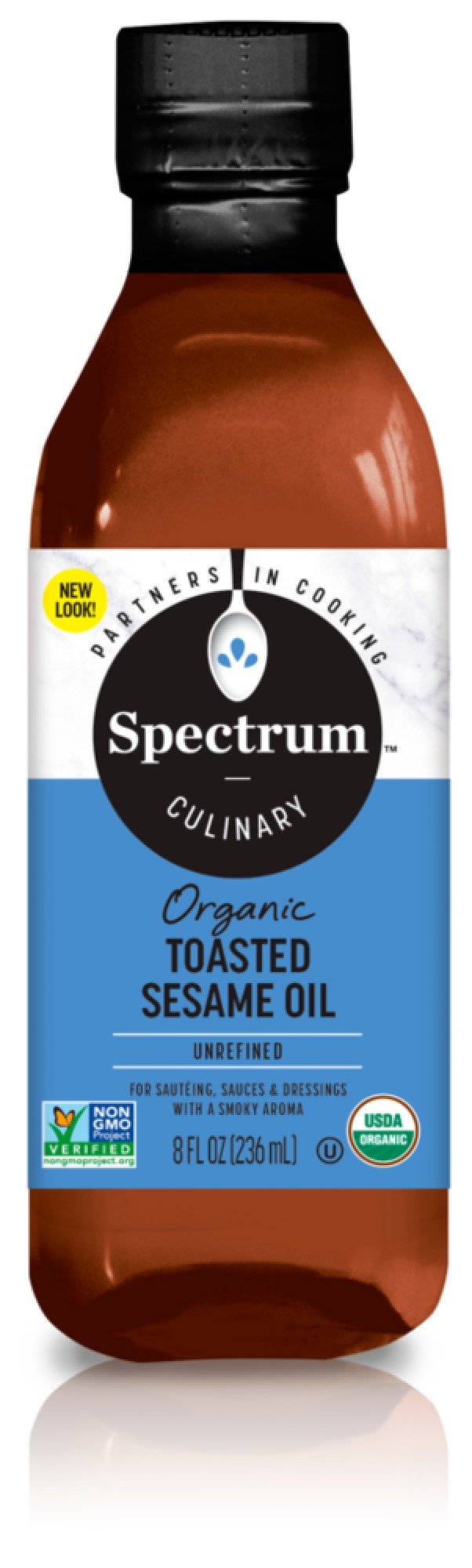 Spectrum Essentials Sesame Oil Toasted/Unrefined (Organic) 8 oz Liquid