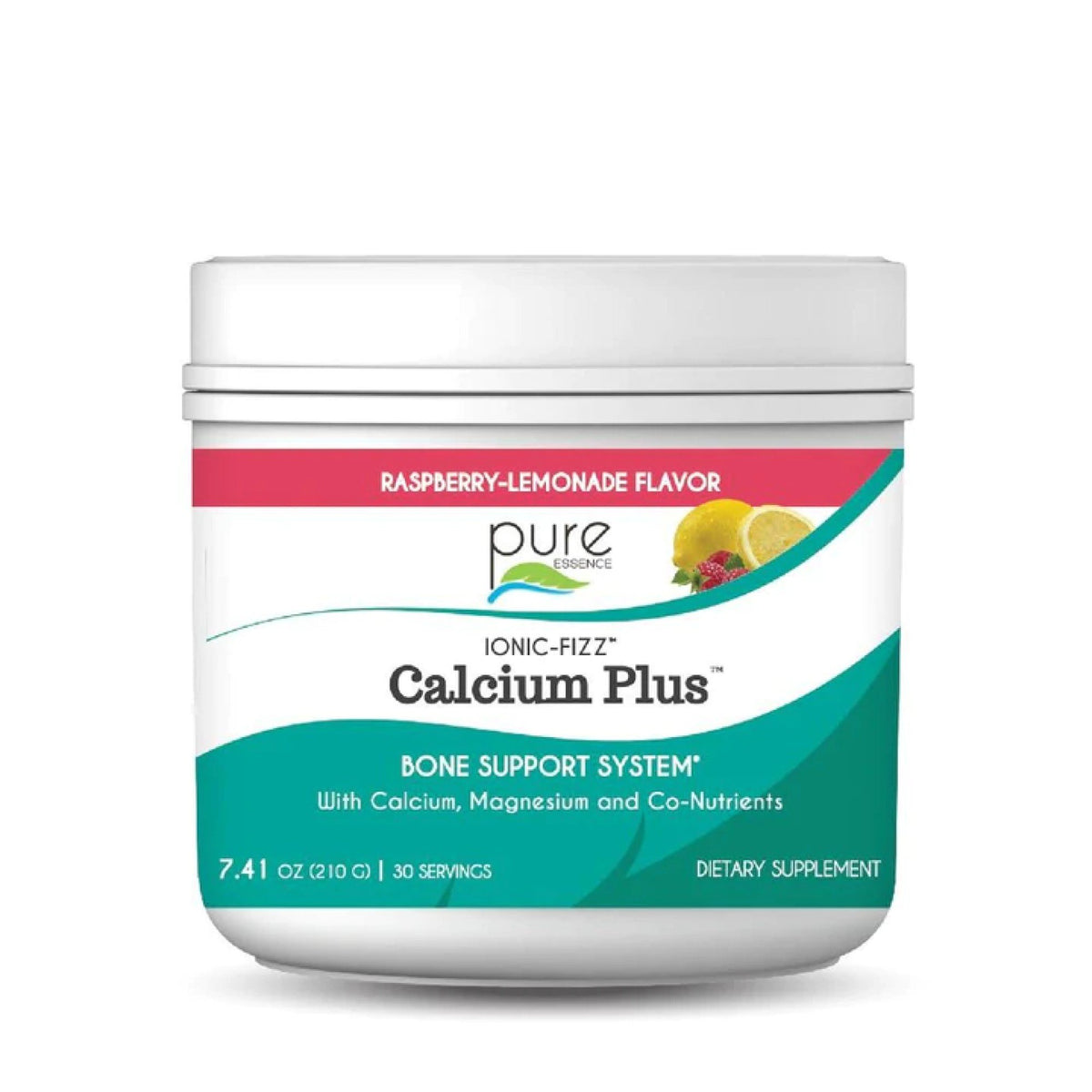 Pure Essence Labs Ionic Fizz Calcium Plus - Raspberry Lemonade 210 g (7.41oz) Powder