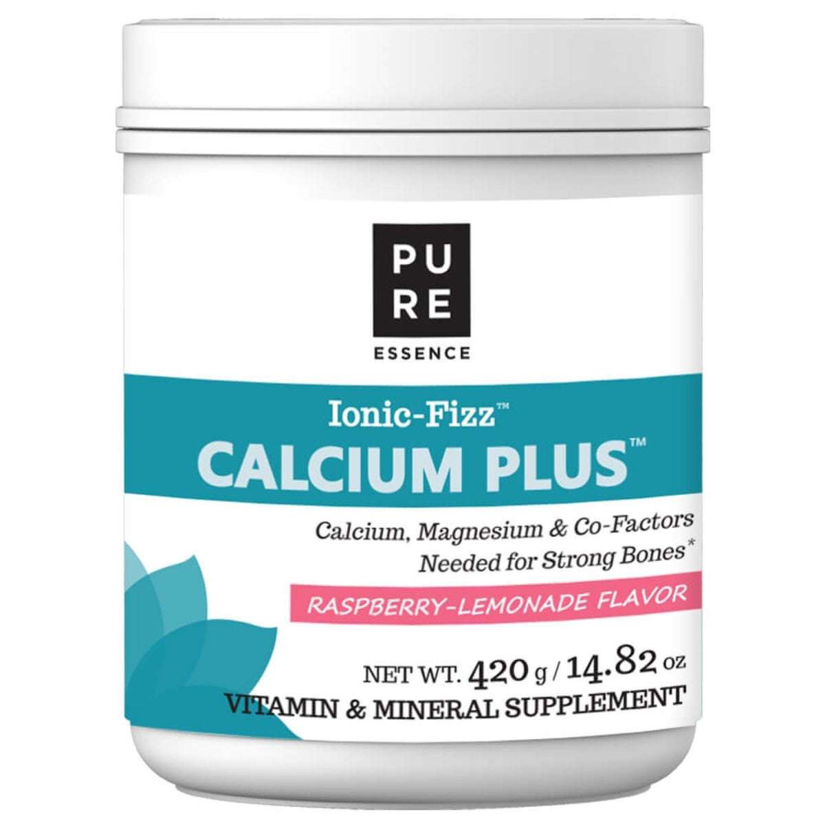 Pure Essence Labs Ionic Fizz Calcium Plus - Raspberry Lemonade 420 g (14.82oz) Powder