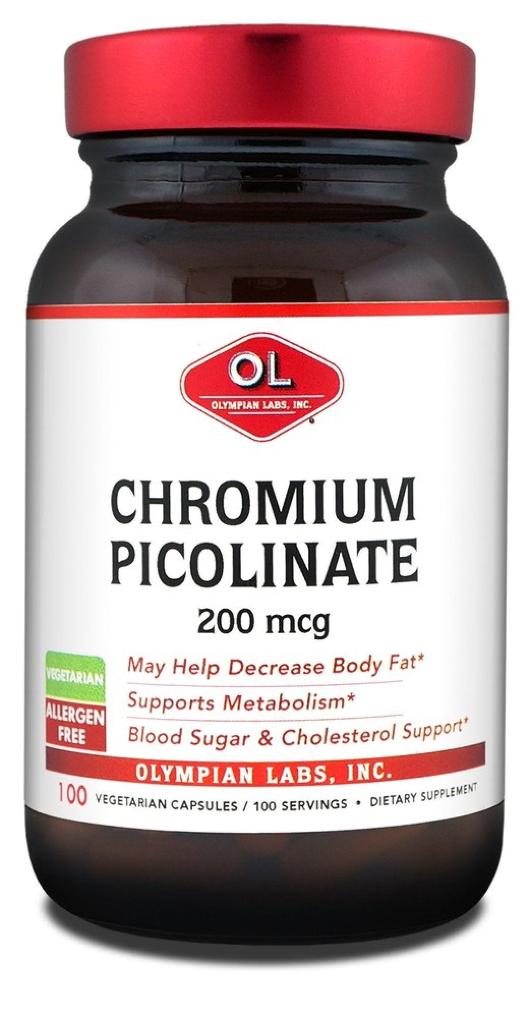 Olympian Labs Chromium Picolinate Chromax 200mcg 100 Capsule