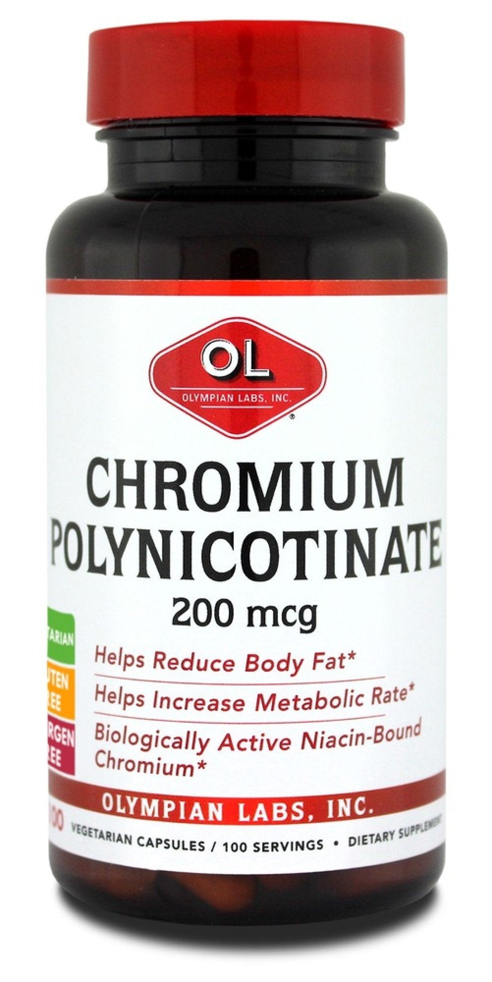 Olympian Labs Chromium Polynicotinate ChromeMate 200mcg 100 Capsule