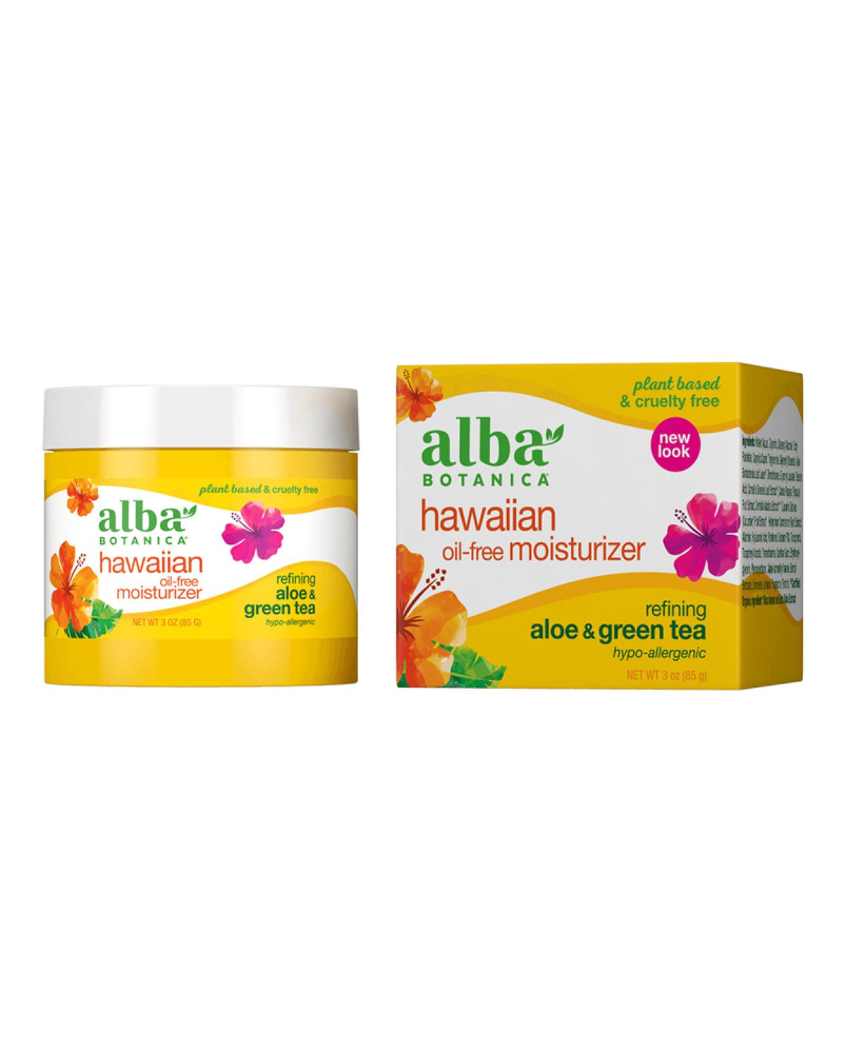 Alba Botanica Hawaiian Aloe &amp; Green Tea Oil-Free Moisturizer 3 oz Liquid