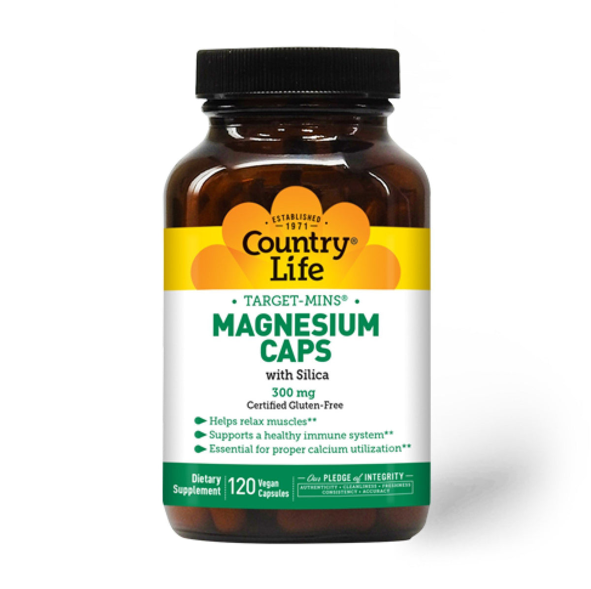 Country Life Target Mins Magnesium Caps 300mg w/Silica (as seen in First Magazine) 120 Capsule