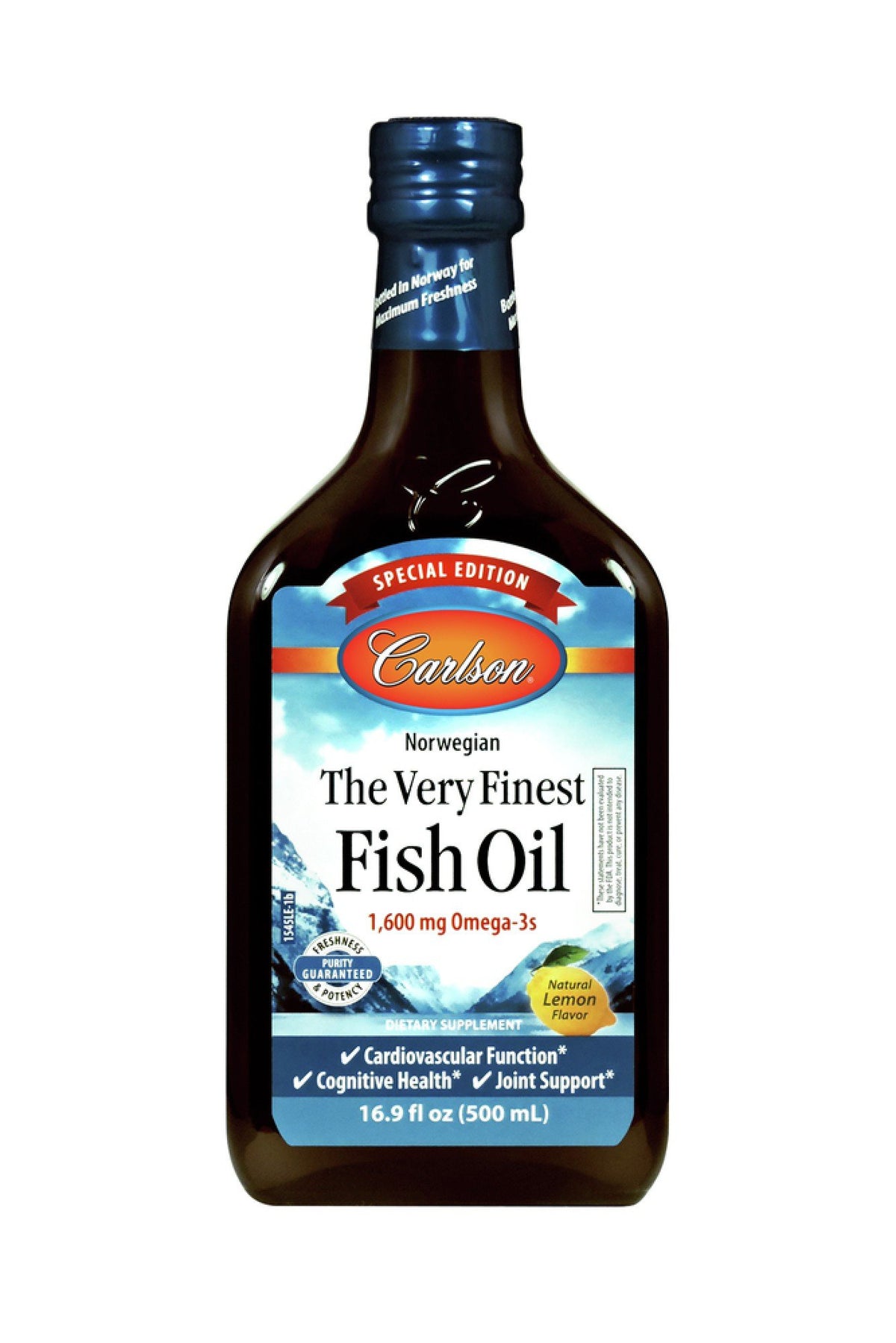 Carlson Laboratories Very Finest Fish Oil Lemon Flavor 16.9 oz Liquid