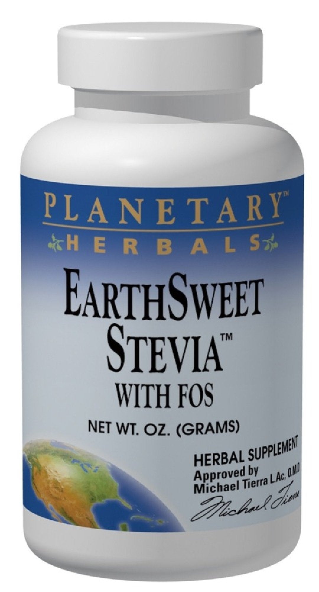 Planetary Herbals EarthSweet Stevia w/FOS 4 oz Powder