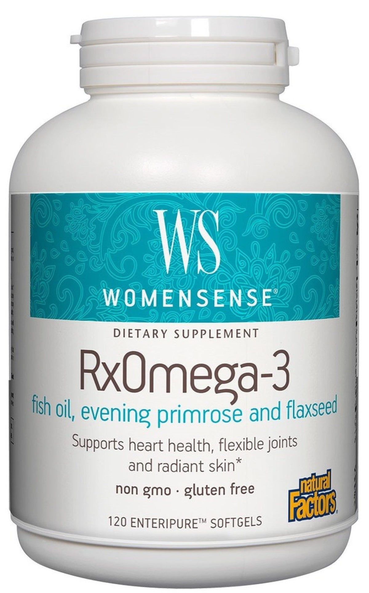 Natural Factors Womensense RxOmega-3 Fish Oil Women&#39;s Blend 120 Softgel