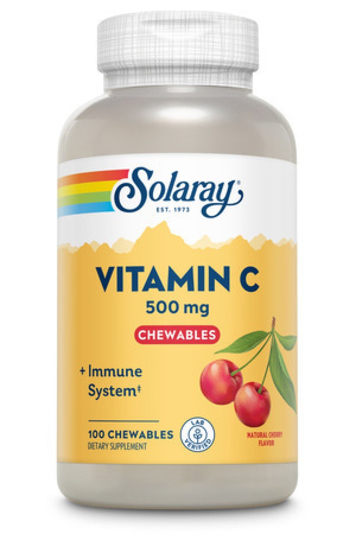 Solaray Vitamin C Chewable Cherry 100 Chewables