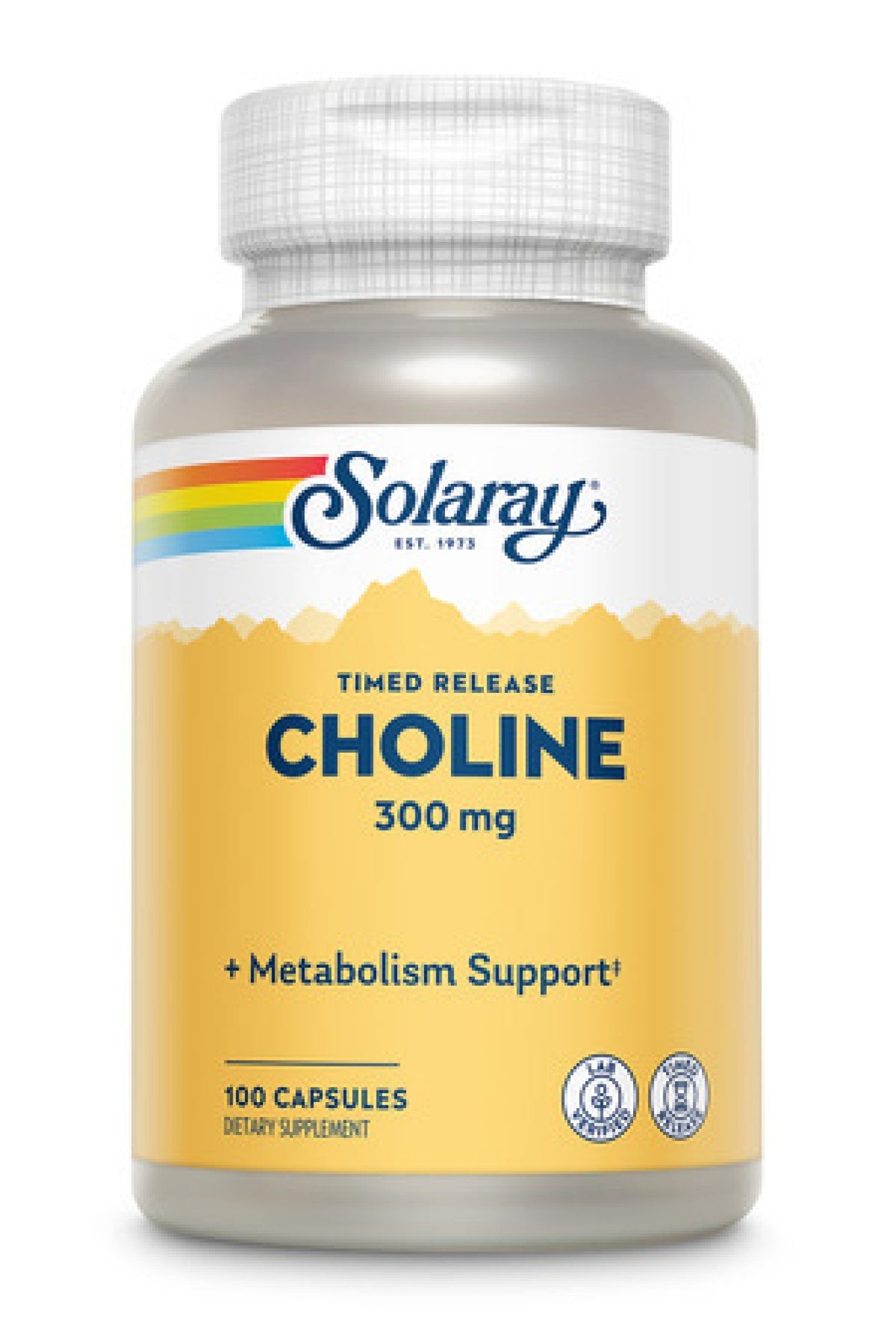 Solaray Timed-Release Choline 300 mg 100 Capsule